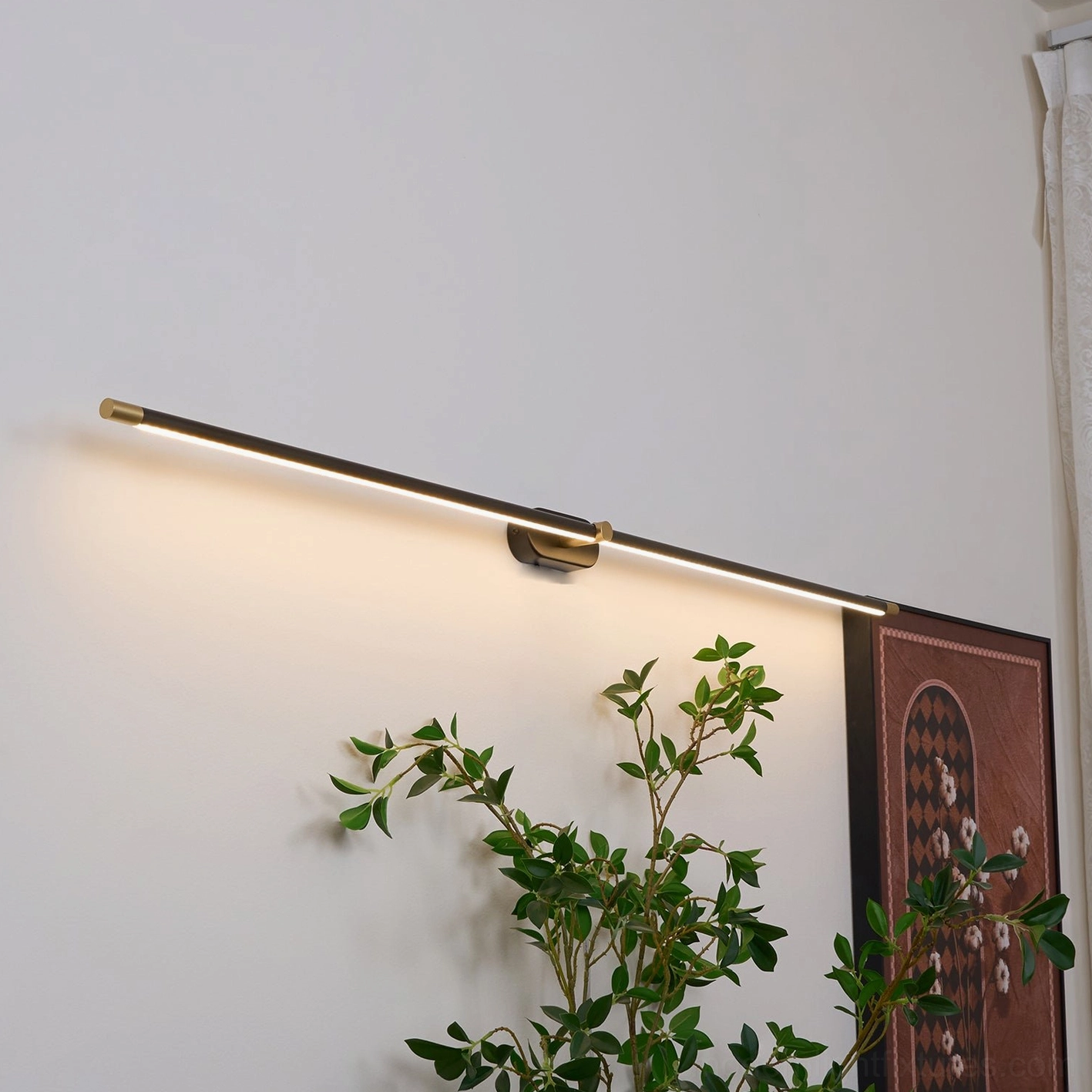Modern wall sconce dimmer compatible even light distribution architectural design residential