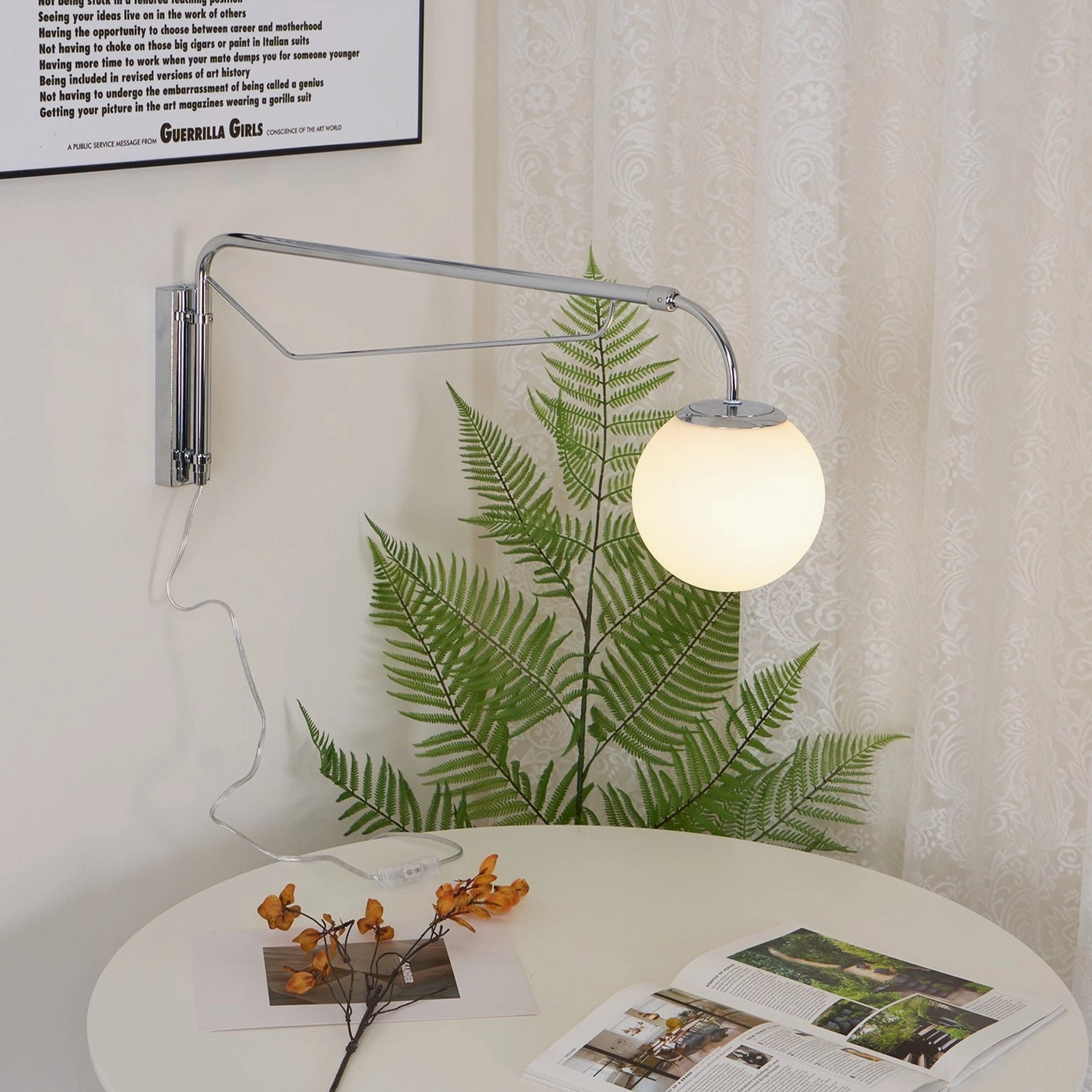 Dione adjustable swing arm wall sconce home décor accent lighting architectural element