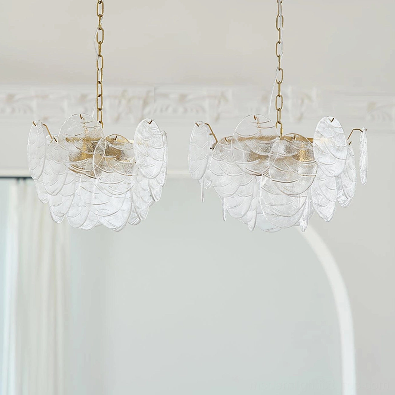 Victorian disc glass chandelier multiple size options 40cm 50cm 60cm 80cm diameter comparison