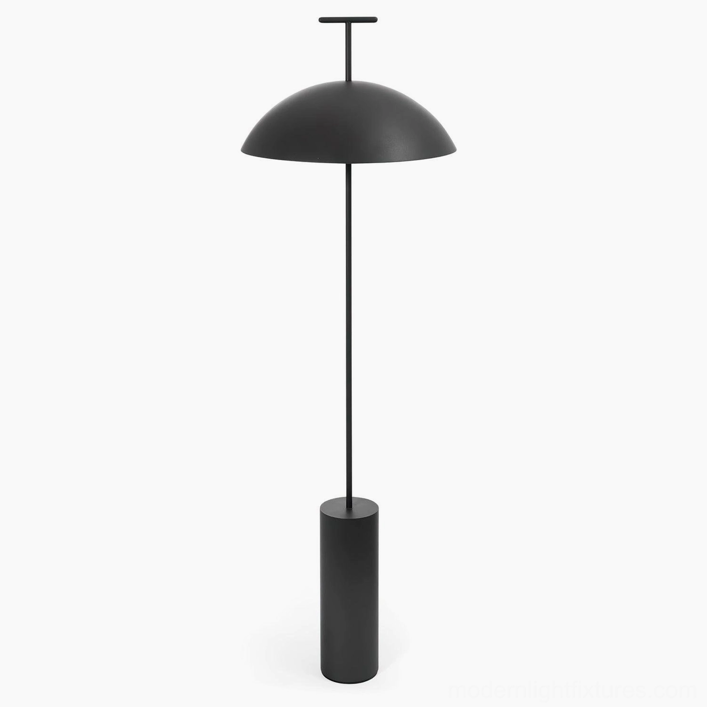 Black dome floor lamp modern aesthetic home office reading corner lighting solution