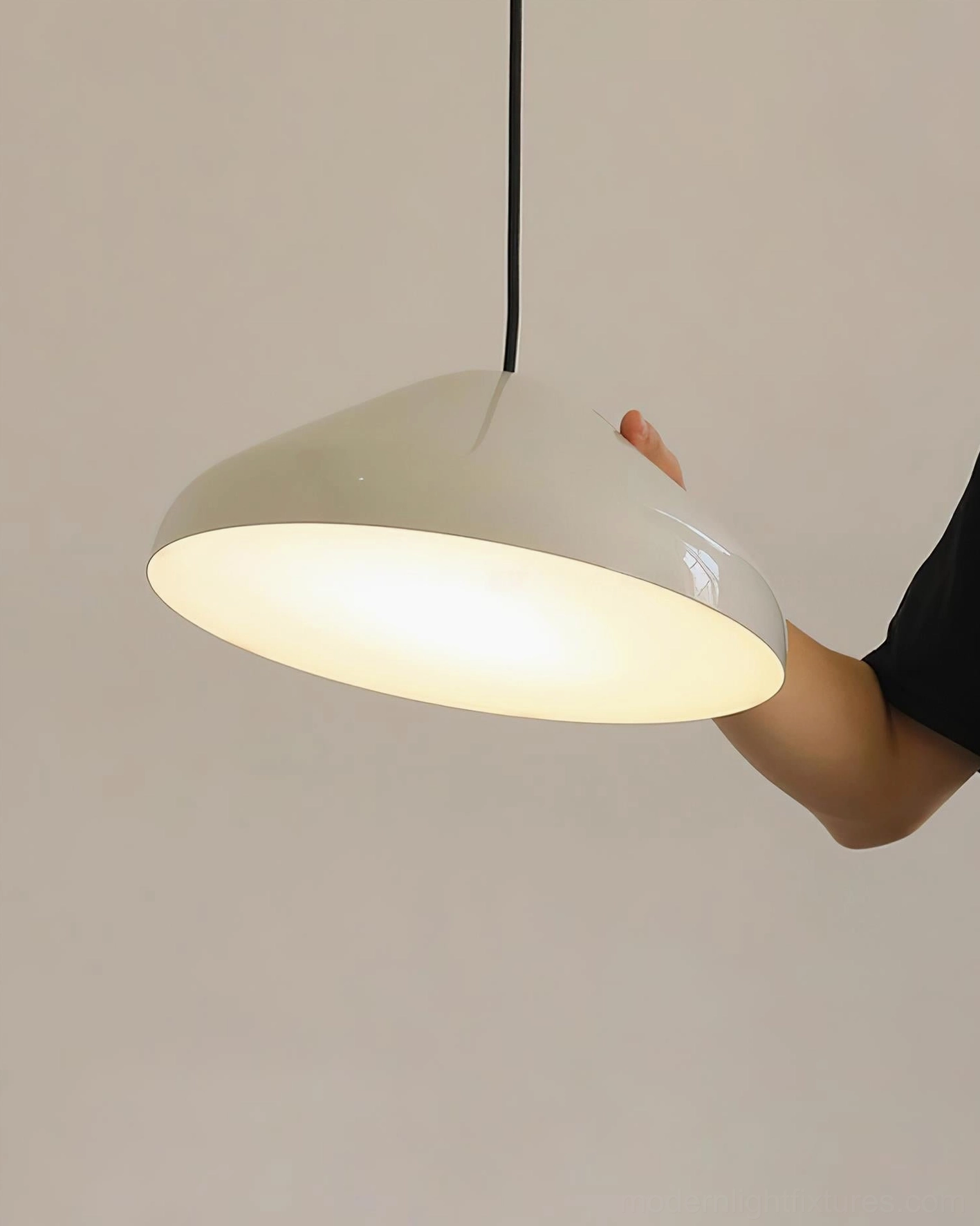 Dome pendant light aluminum alloy construction and finish