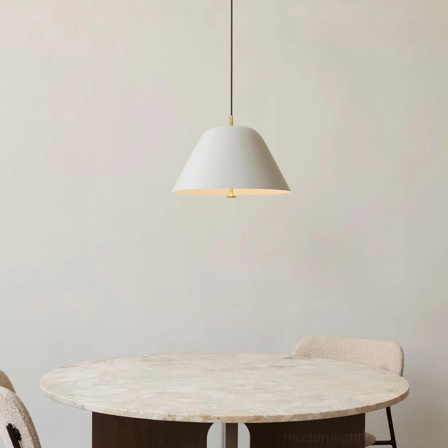 Dome pendant light industrial modern style interior with metal finish fixture