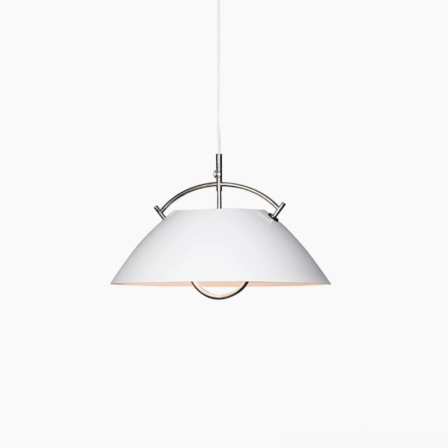 Modern dome pendant light fixture in various color finishes for contemporary interior design