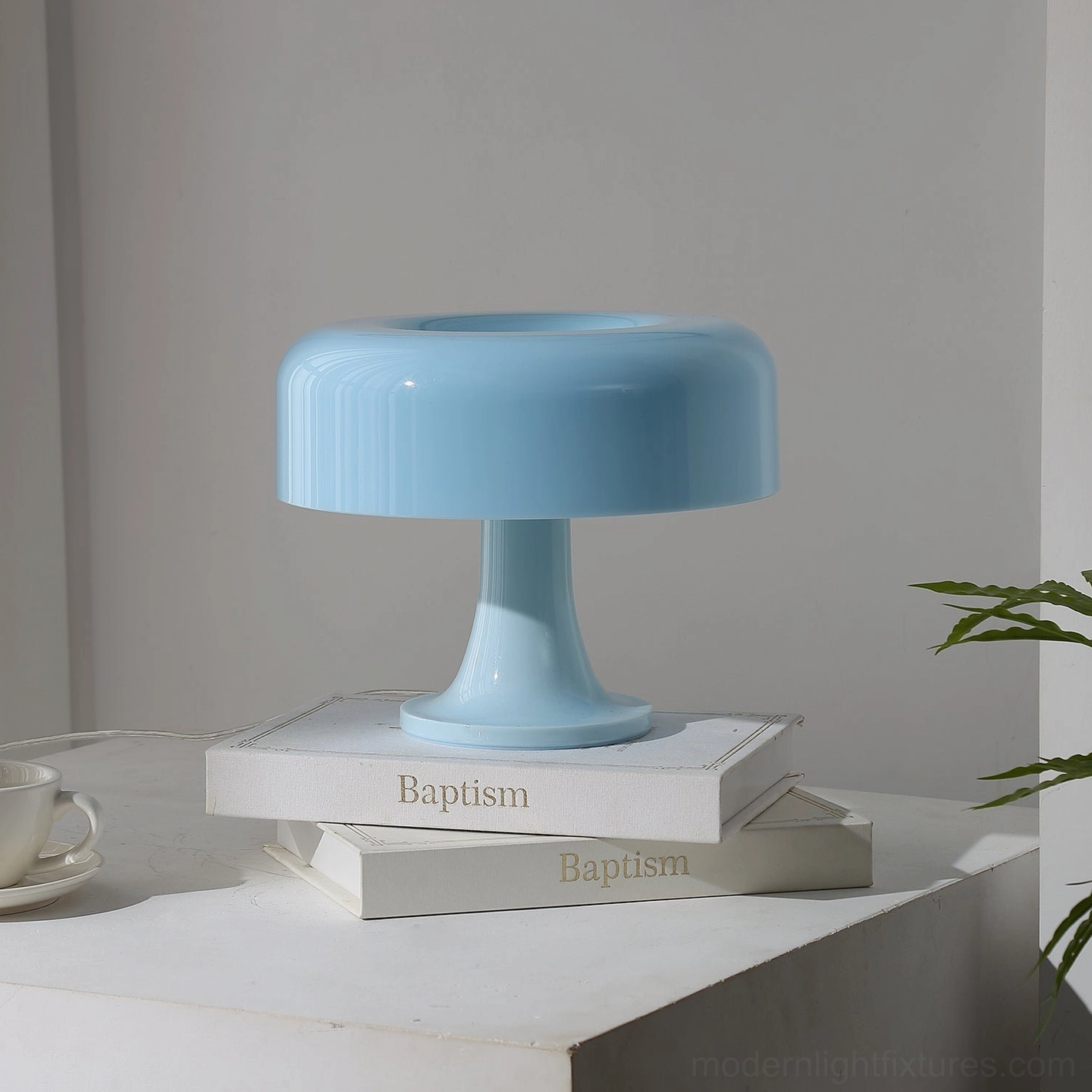 Donula sculptural table lamp demonstrating E14 socket and LED bulb compatibility