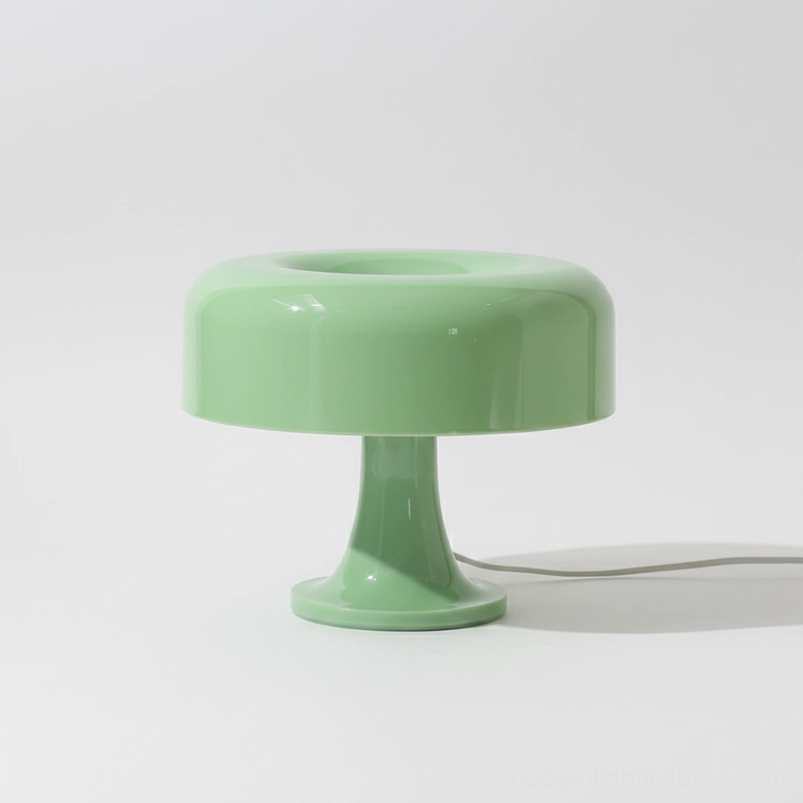 Donula sculptural table lamp showing power cord attachment and side profile
