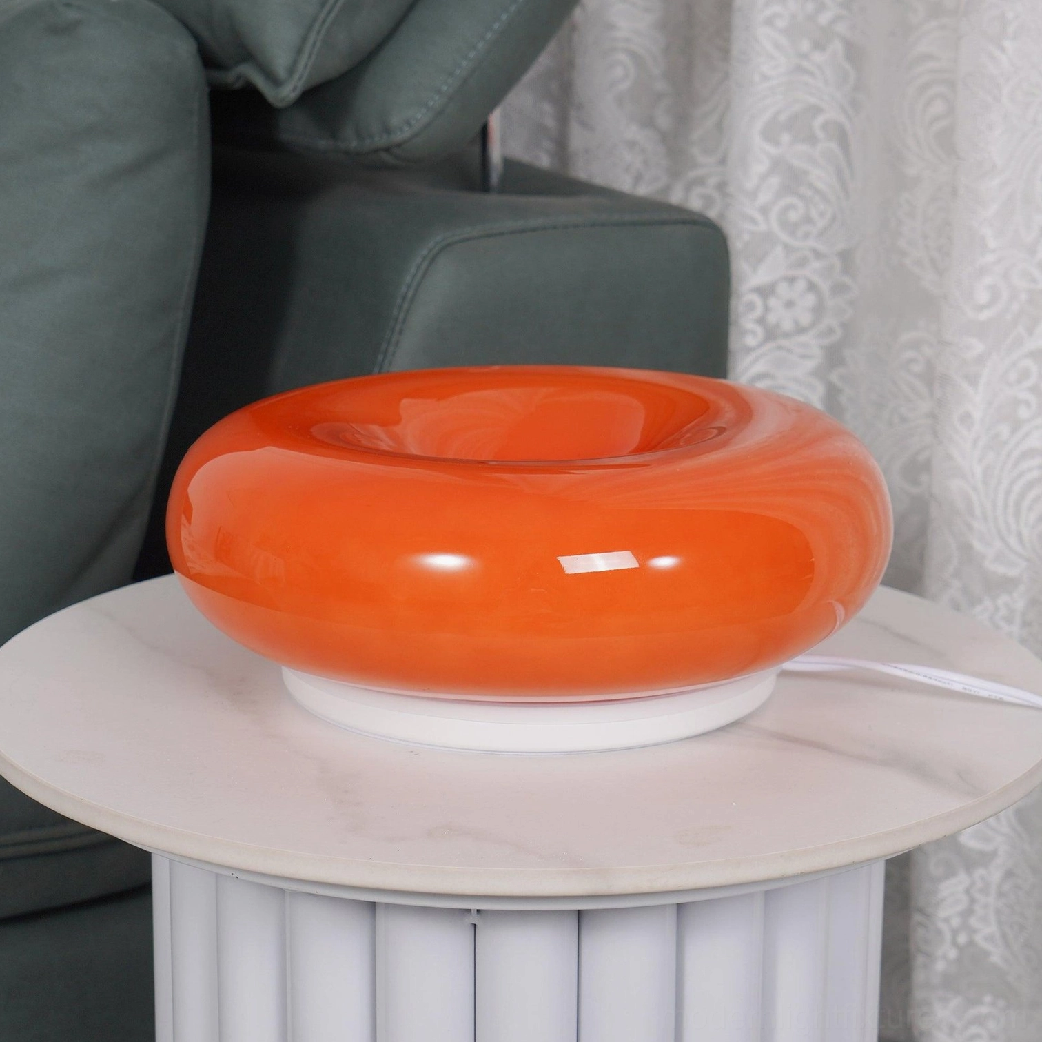Donut table lamp 59 inch power cord US UK EU AU plug options international