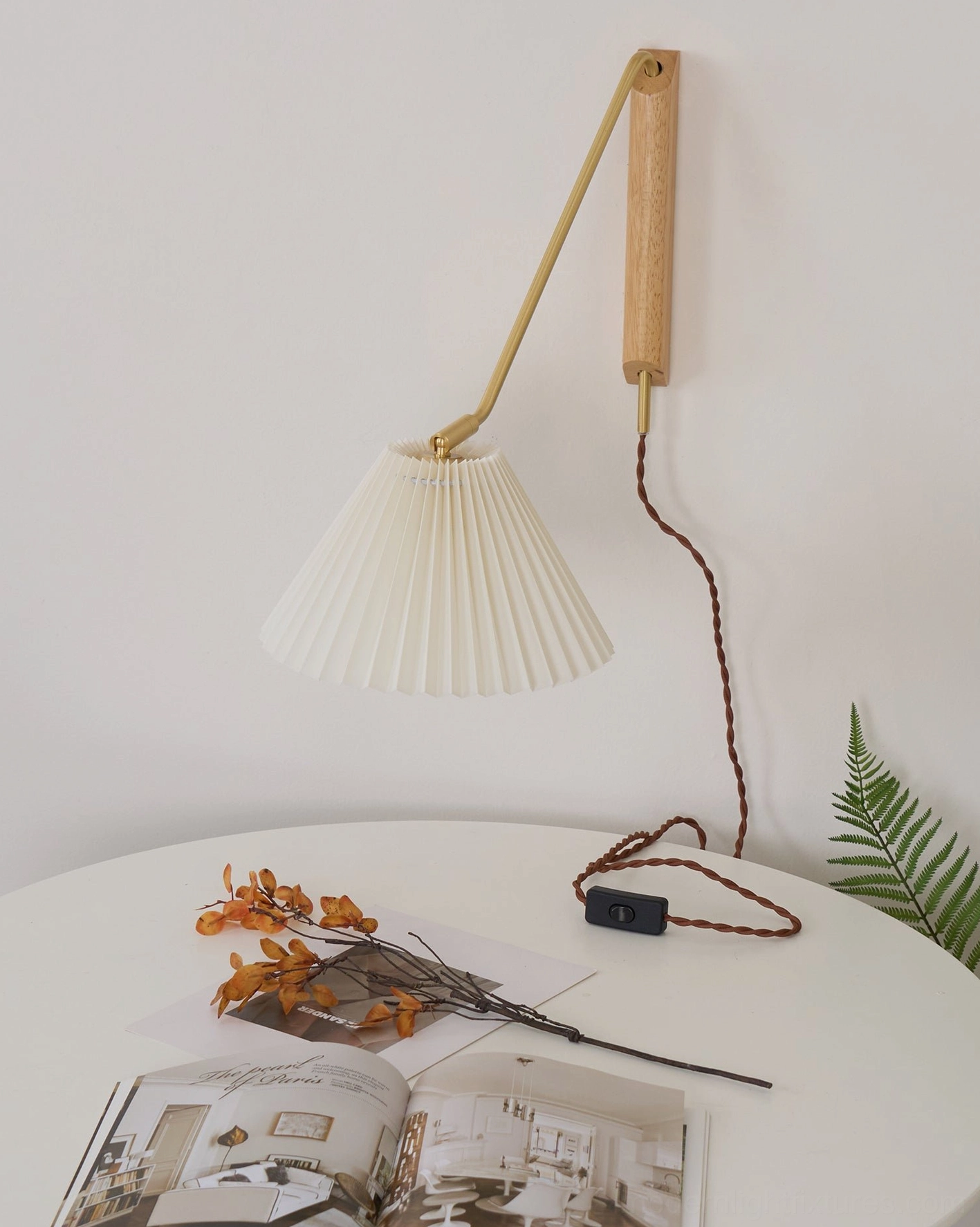 Dorset wall sconce in hallway row installation creating rhythmic lighting pattern