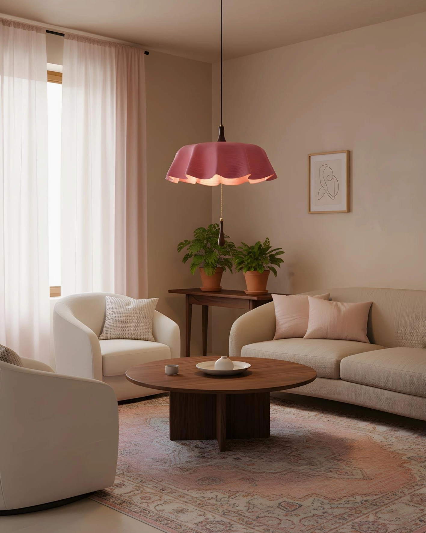 Drapelle pendant lamp wooden pull chain accent and socket construction detail