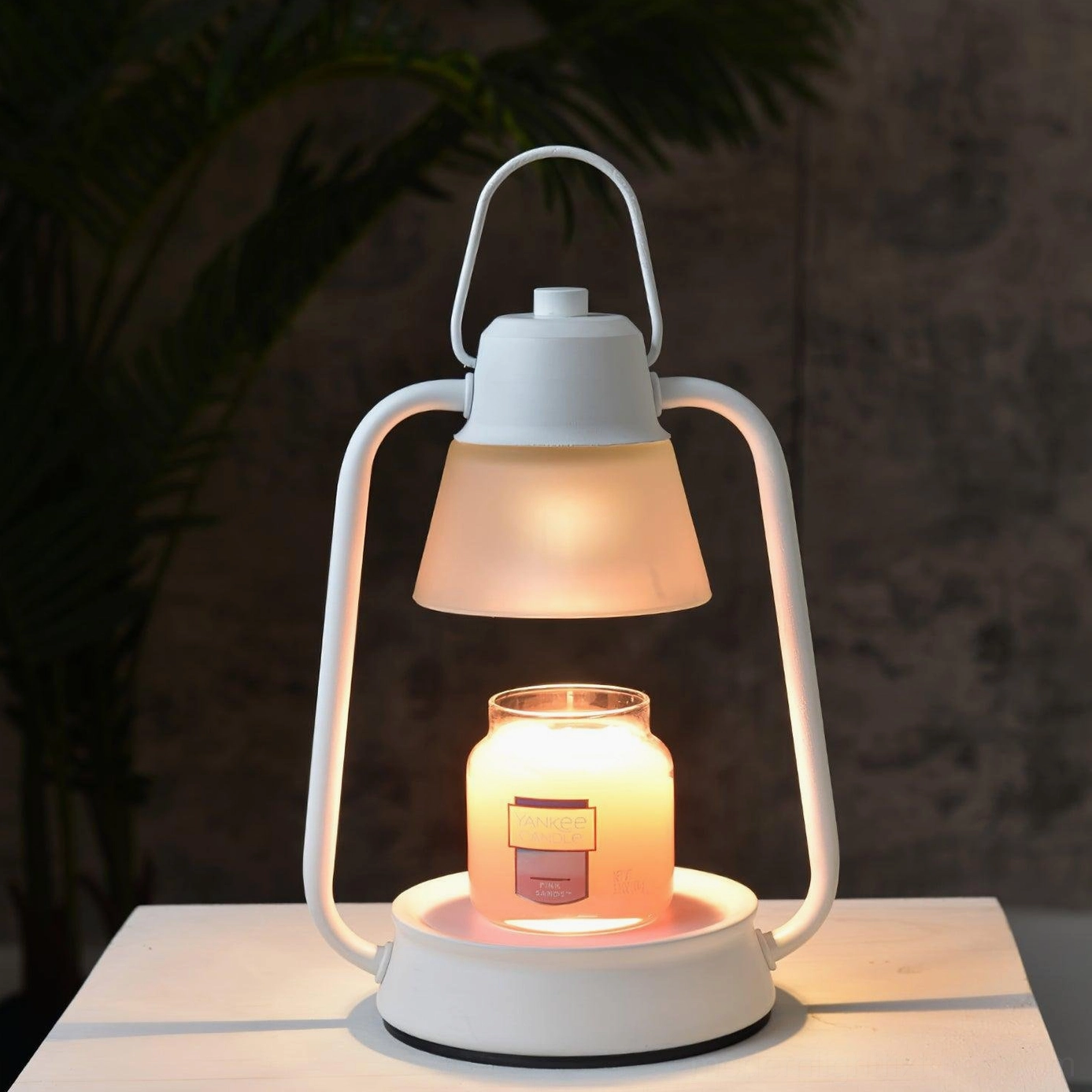 White candle warmer lamp contemporary design multiple plug options available
