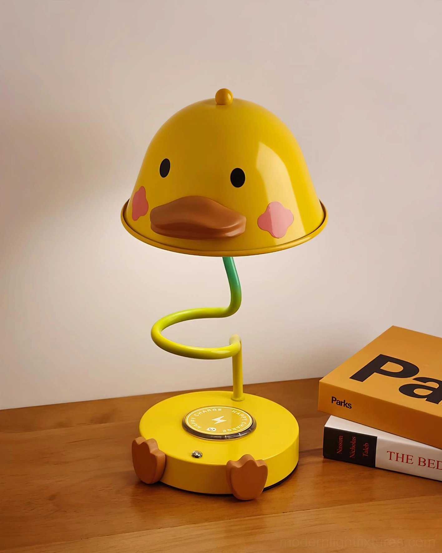 Duck touch LED lamp highlighting three-color temperature changing modes and integrated LED design