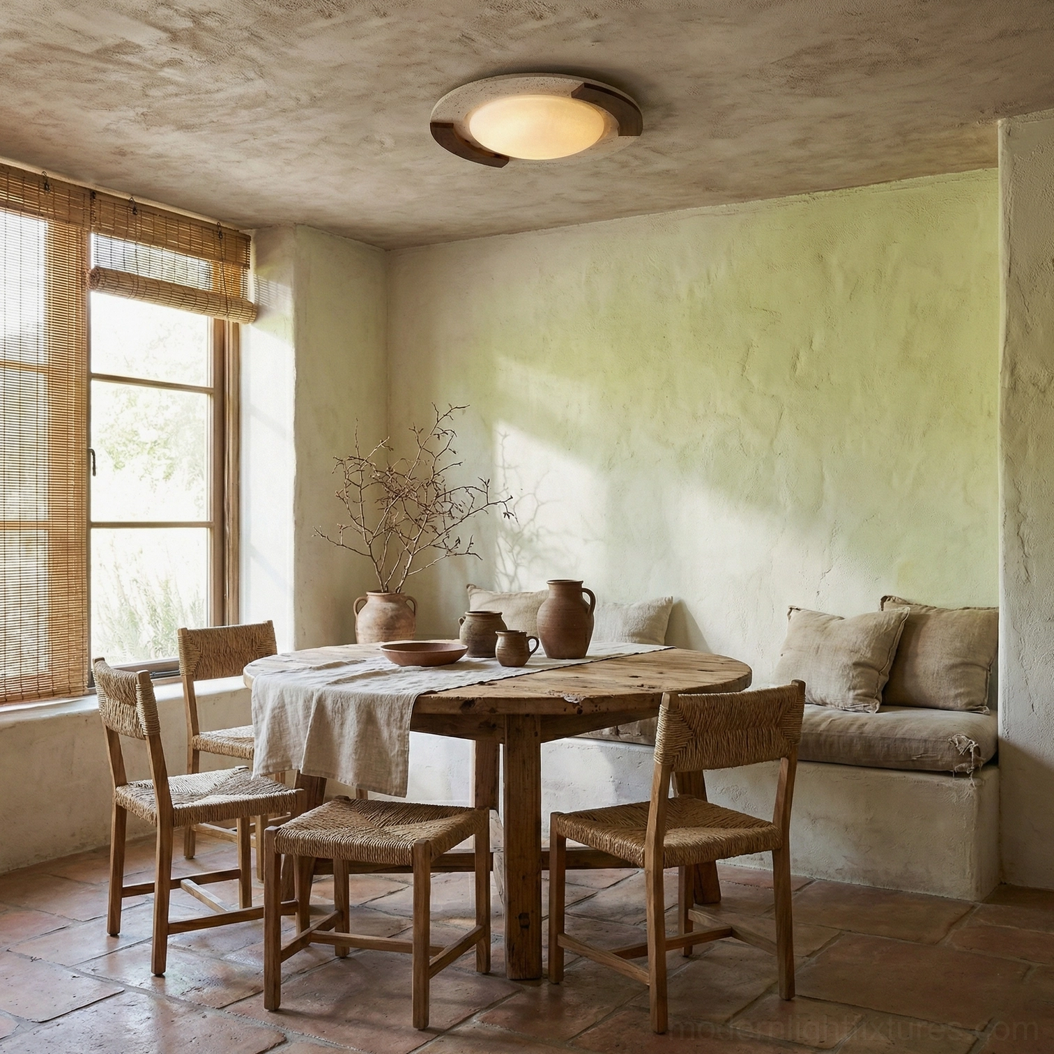 Eclora geometric ceiling fixture architectural design natural materials combination