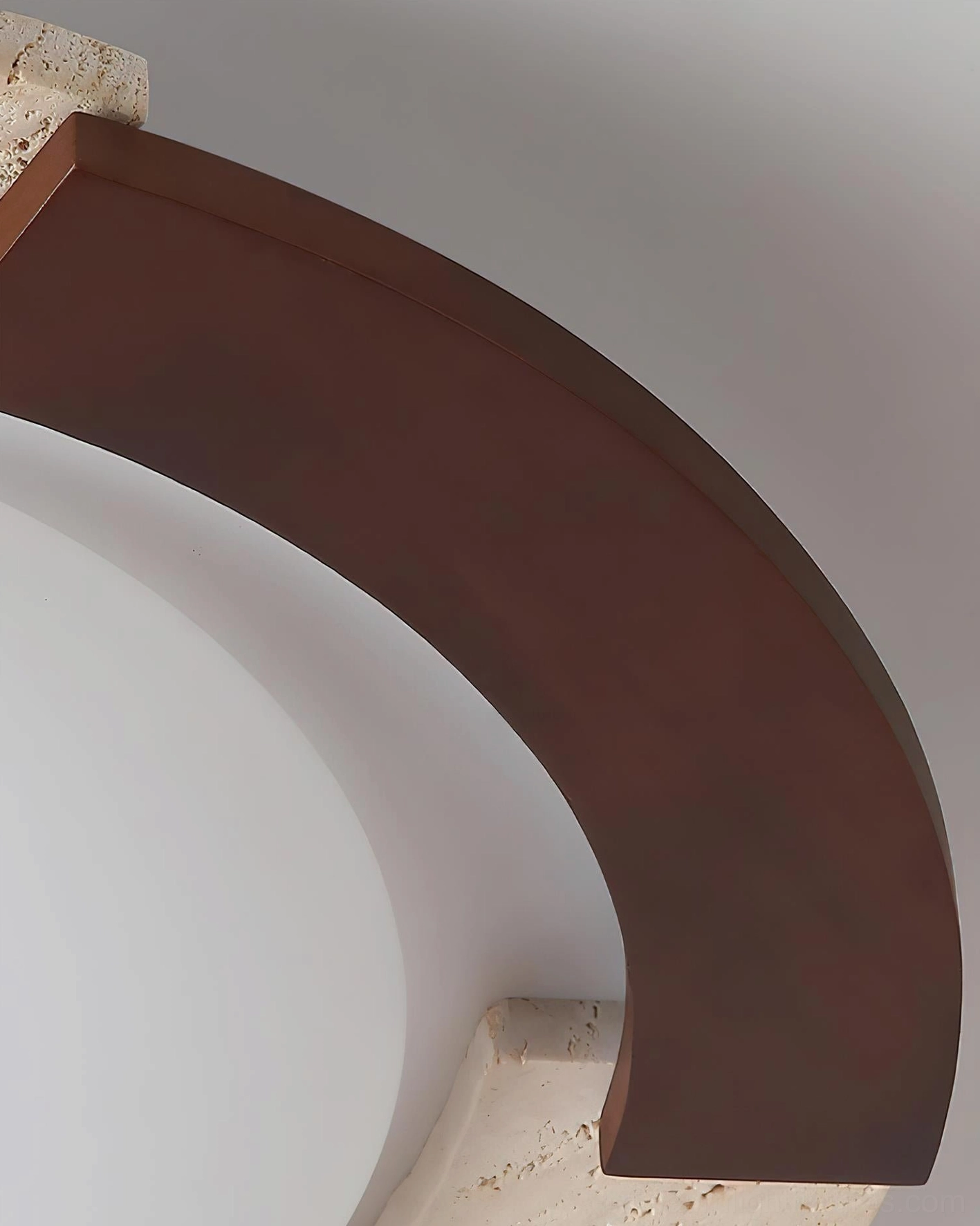 Eclora travertine ceiling fixture Scandinavian minimalist design aesthetic