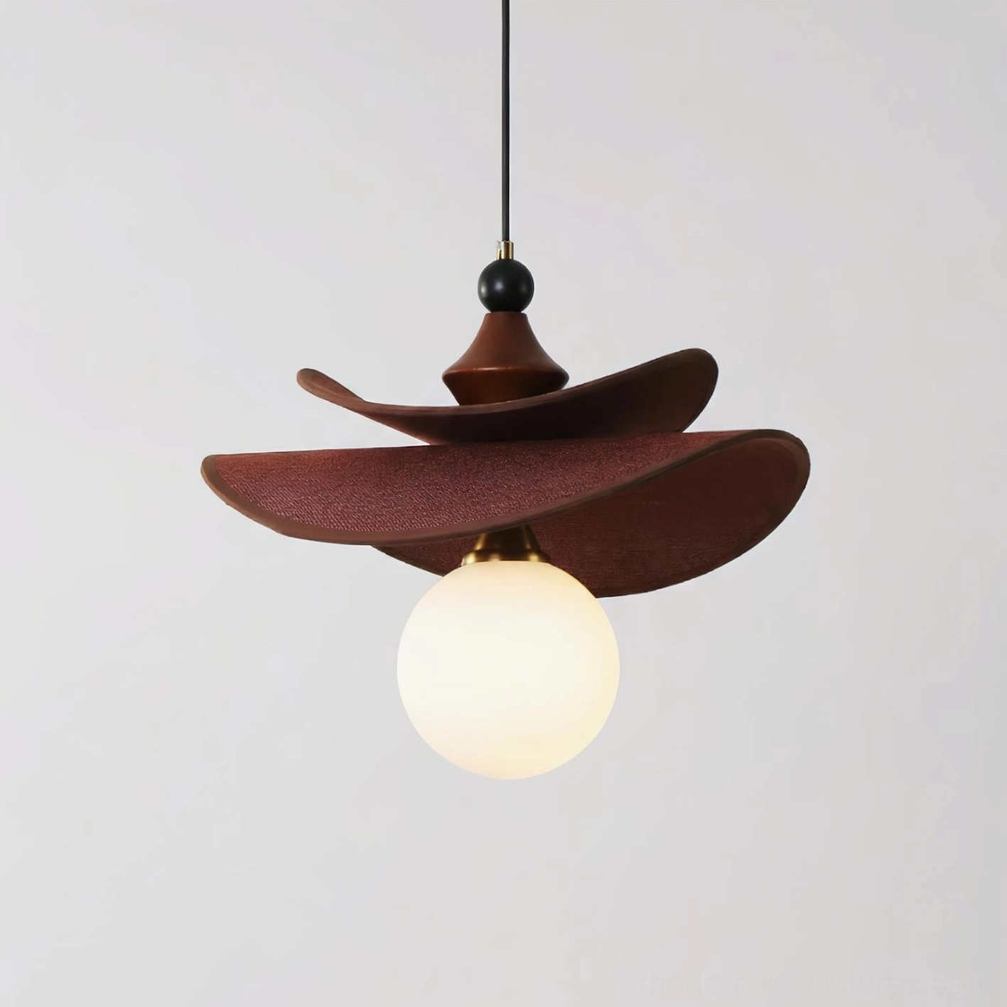 Elaren pendant light white finish model, contemporary hanging lamp, clean minimalist style