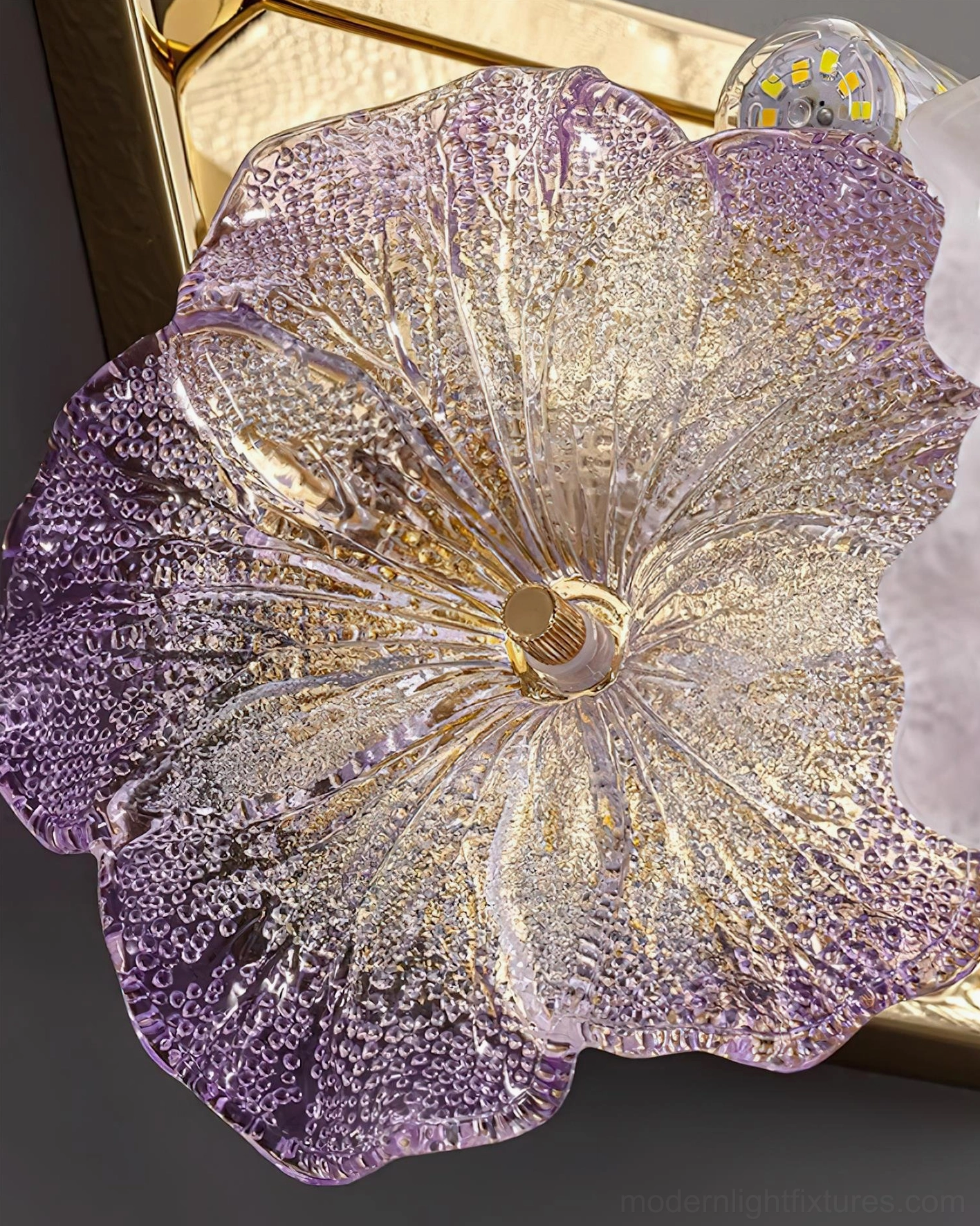 Elaria contemporary wall lamp botanical inspired glass illumination fixture