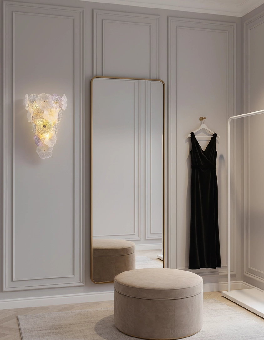 Elaria artistic glass wall lamp nature-inspired floral illumination design