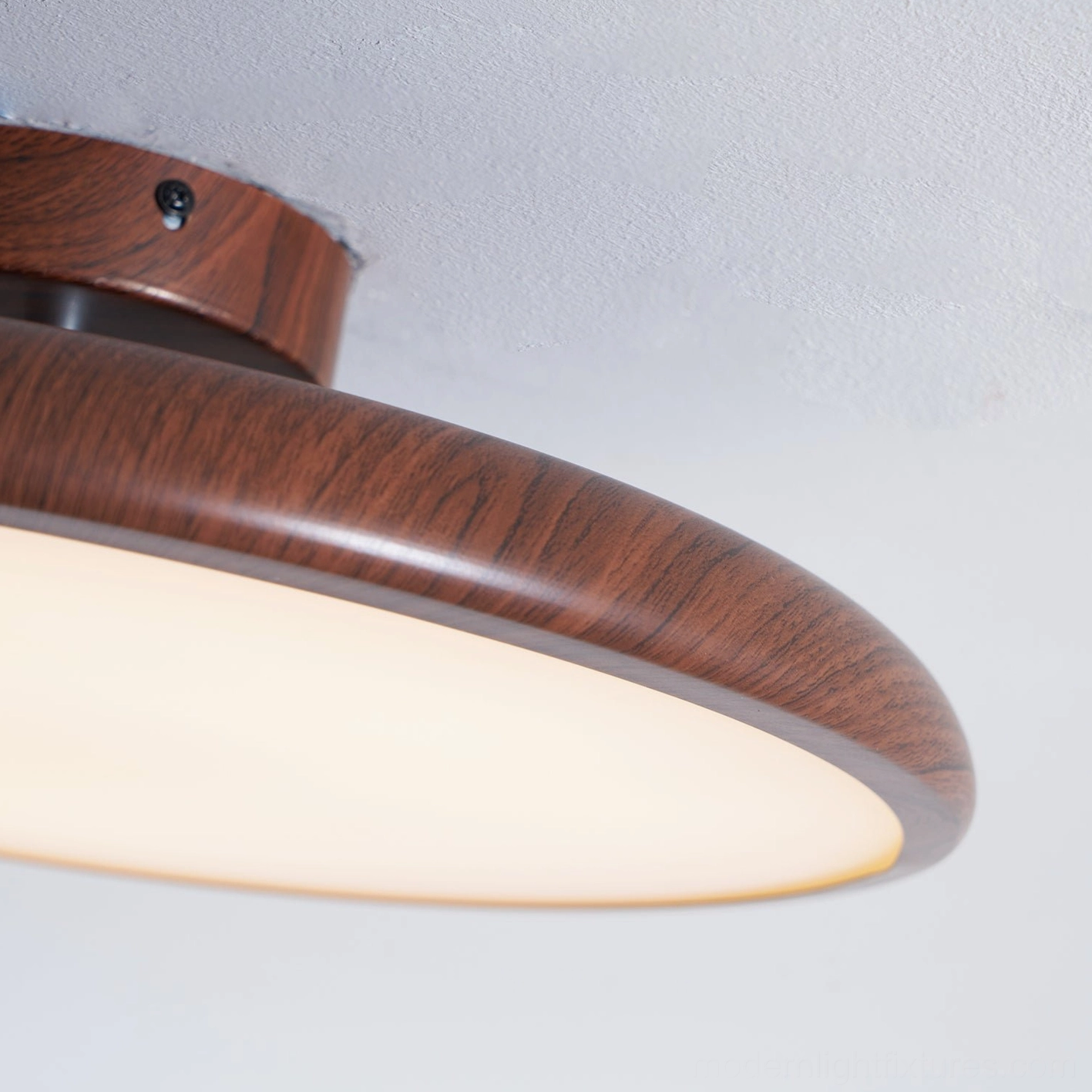 Ellos ceiling light metal frame with acrylic diffuser complete assembly view