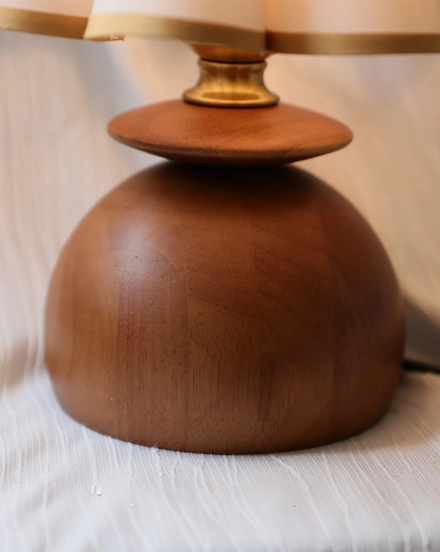 Elmora table lamp as decorative lighting accent for mid-century modern and contemporary eclectic interior design styles