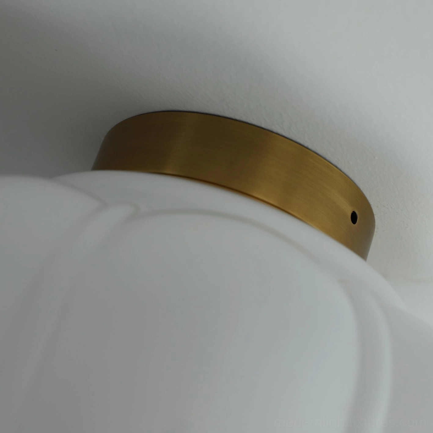 Contemporary flush mount ceiling light opaline glass architectural lighting