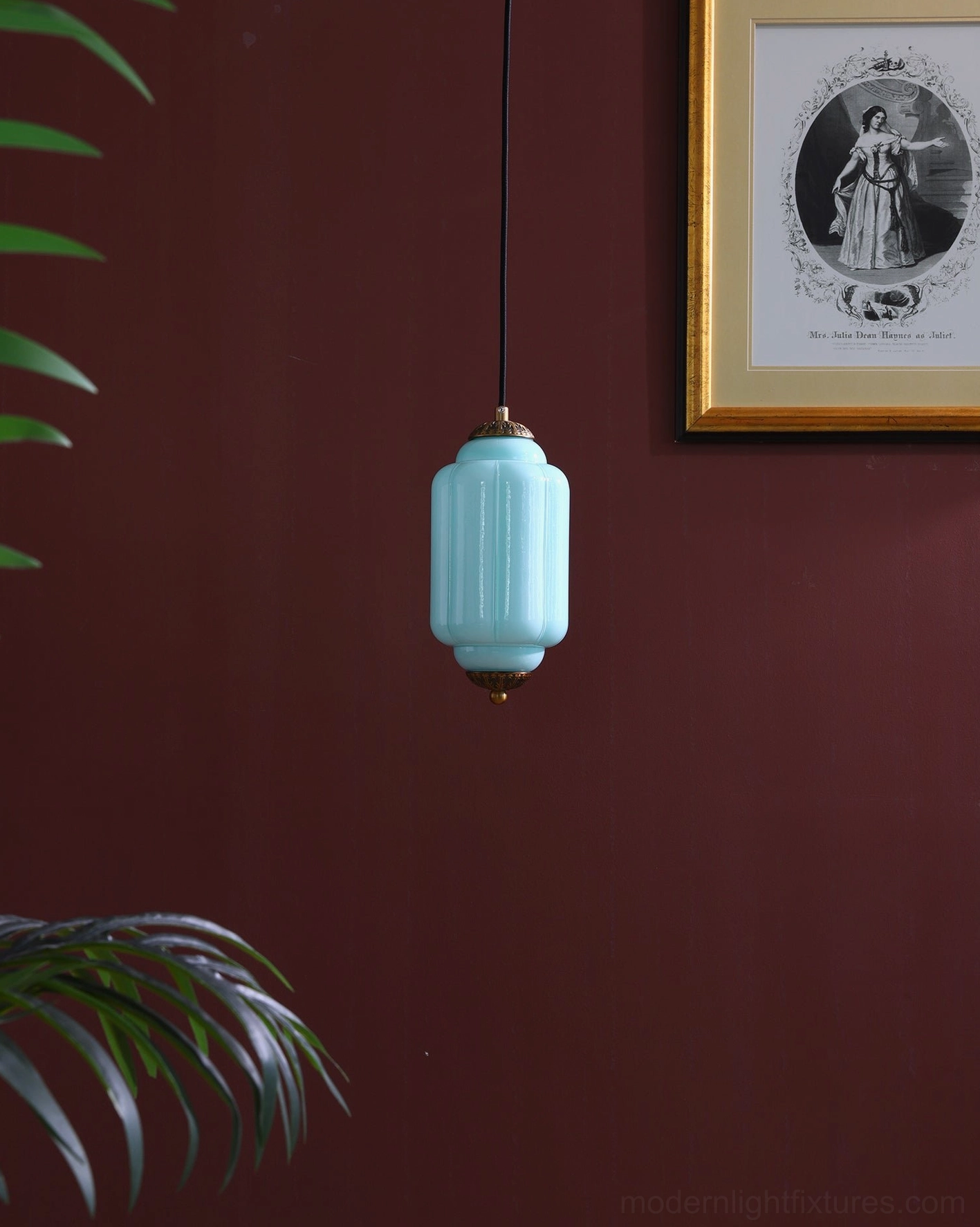 Eloise glass pendant light soft pastel colors mid-century modern design