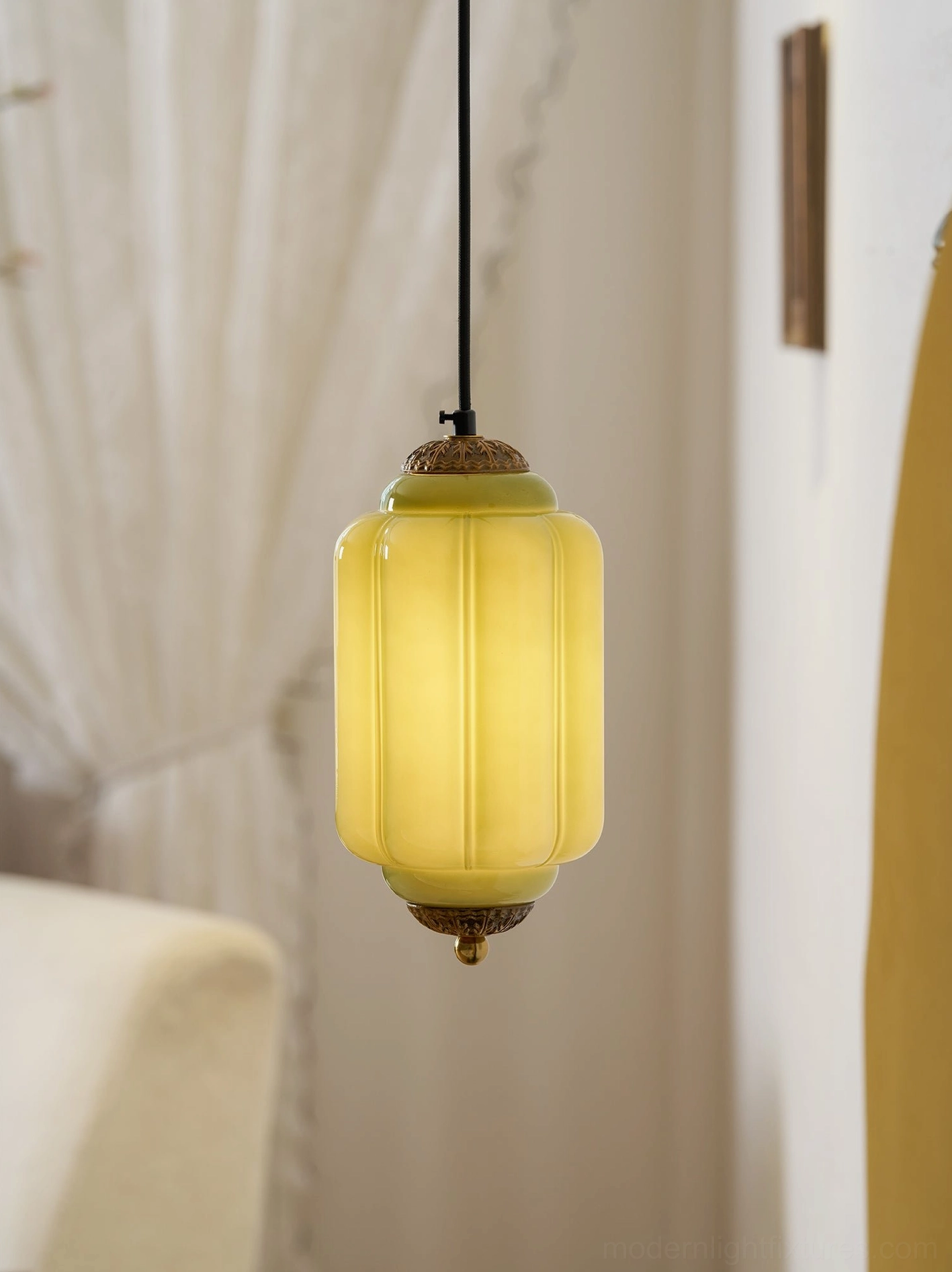 Color variant option Eloise glass pendant light fixture