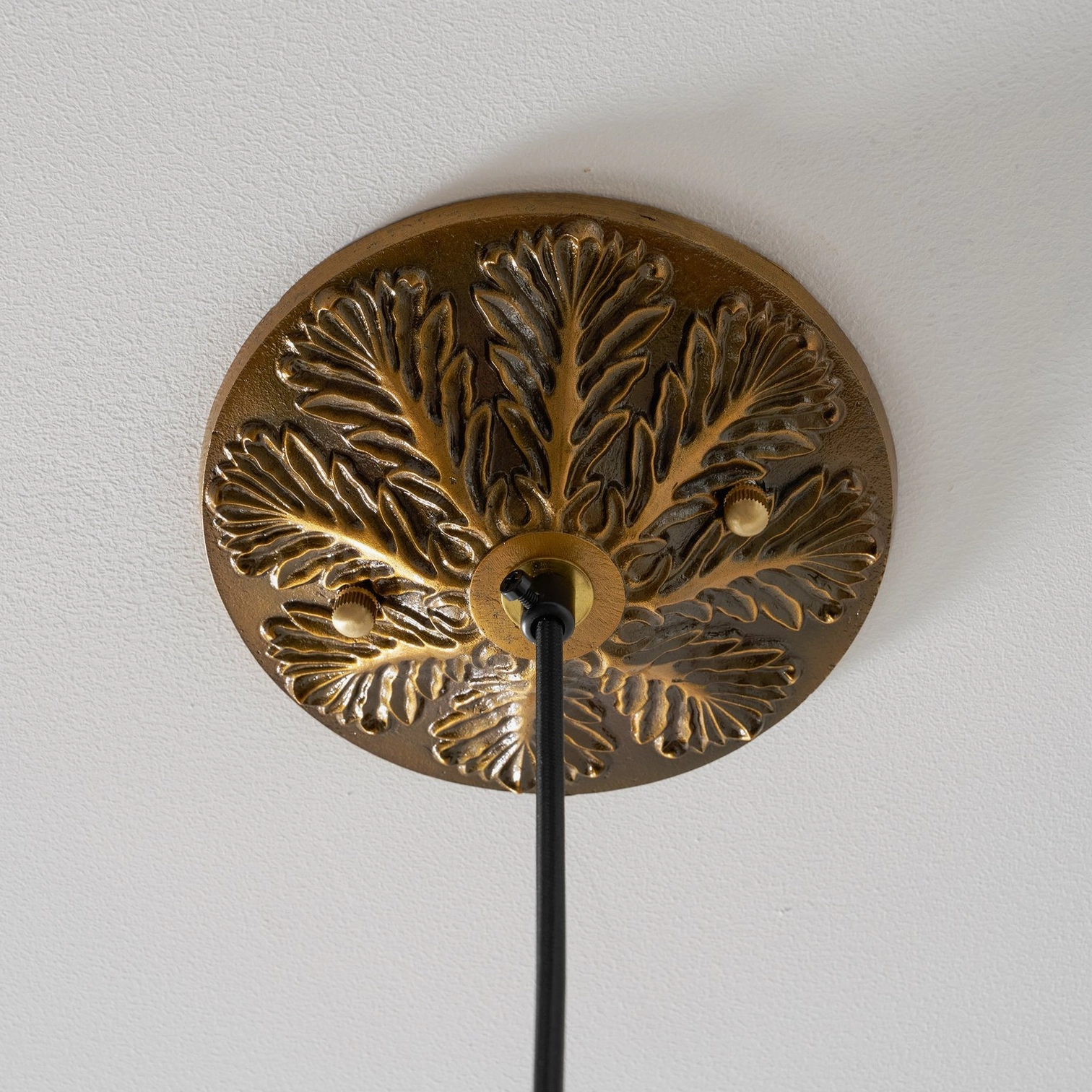 Pendant light fixture component detail part assembly