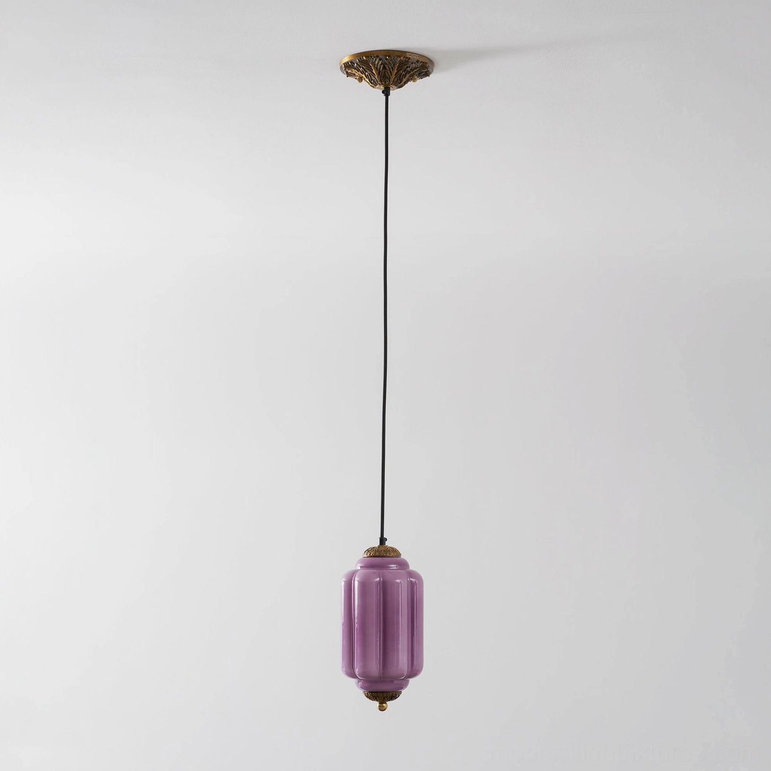Fluted glass pendant light mounting bracket component