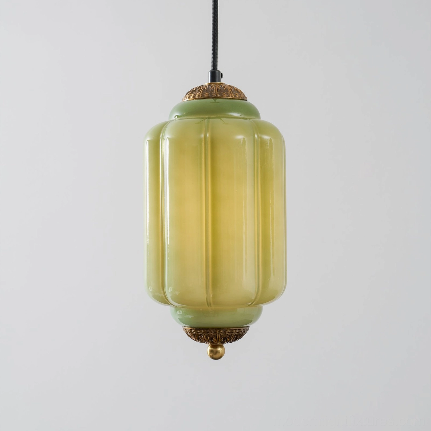 Fluted glass shade pendant lamp component part