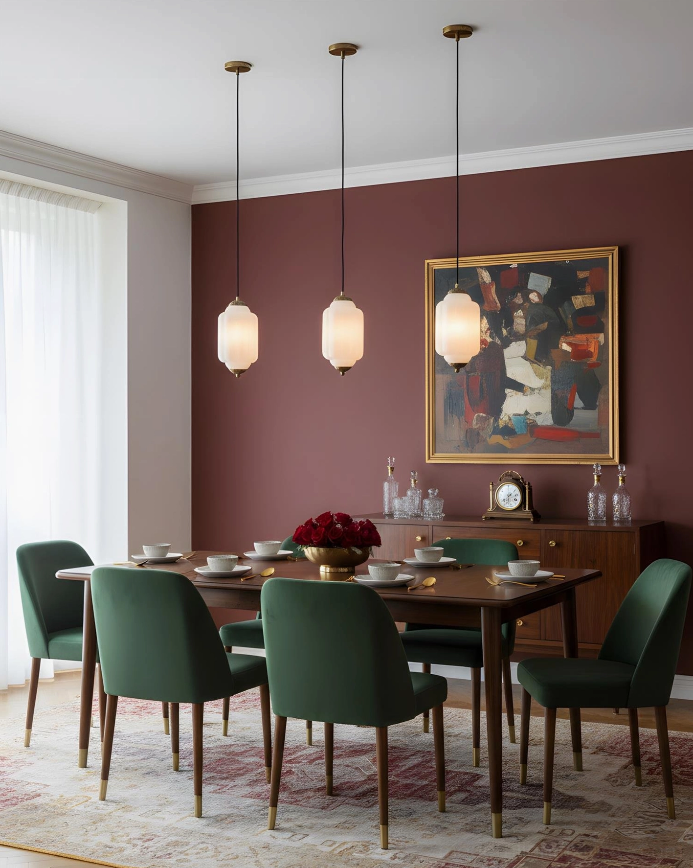 Glass pendant lamp shade showing intricate ribbed texture and light dispersal