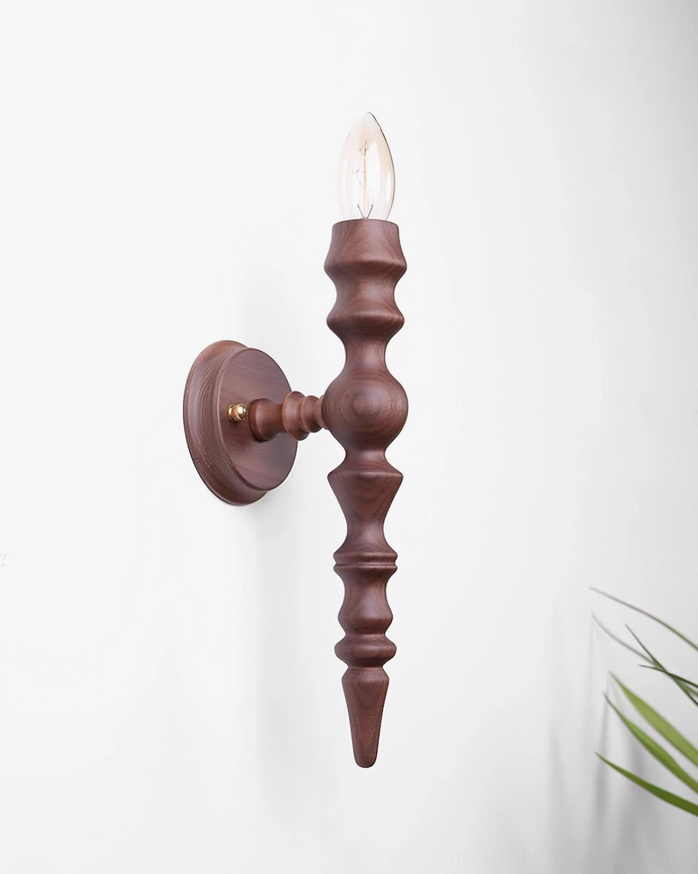 Eloise wood wall sconce traditional colonial candlestick inspired lighting fixture