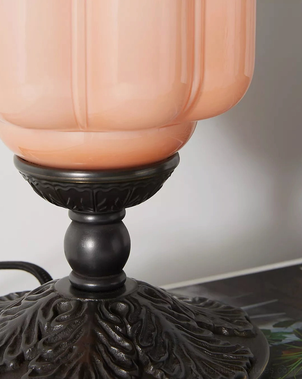 Eloise table lamp in transitional interior design scheme with coordinating furnishings and accessories