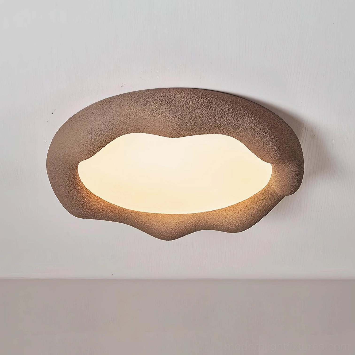 Brown cloud ceiling light large size 55cm diameter modern living room focal point