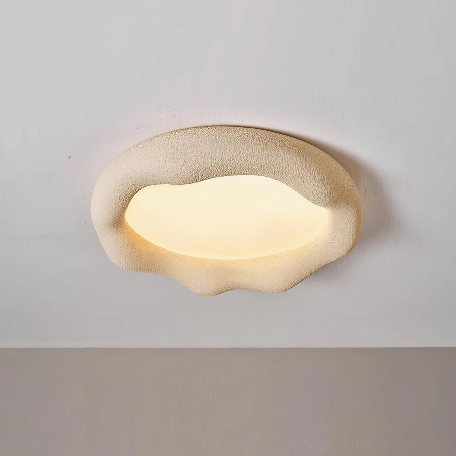 Ceiling light fixture integrated LED technology non-replaceable design warm illumination