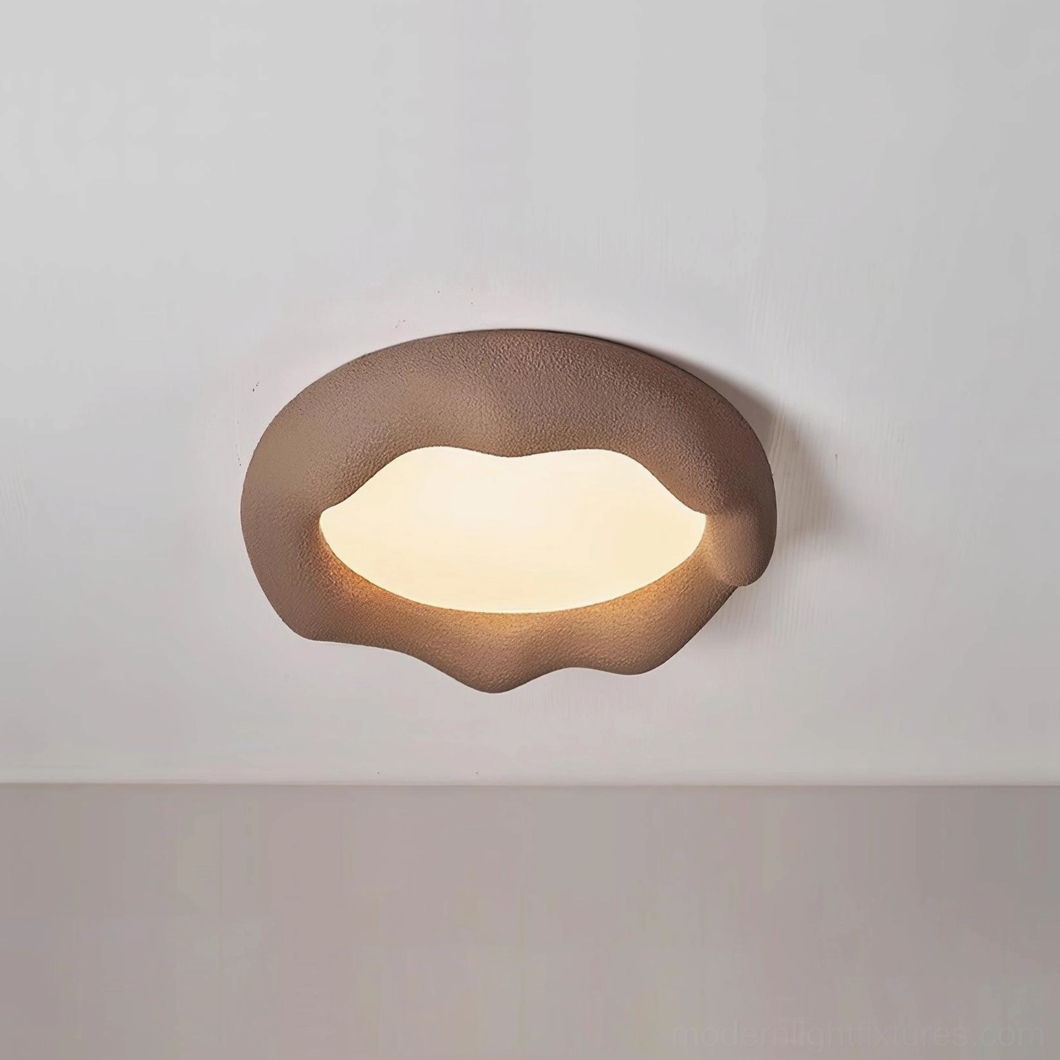 Cloud ceiling light fixture multiple color finishes white beige brown options