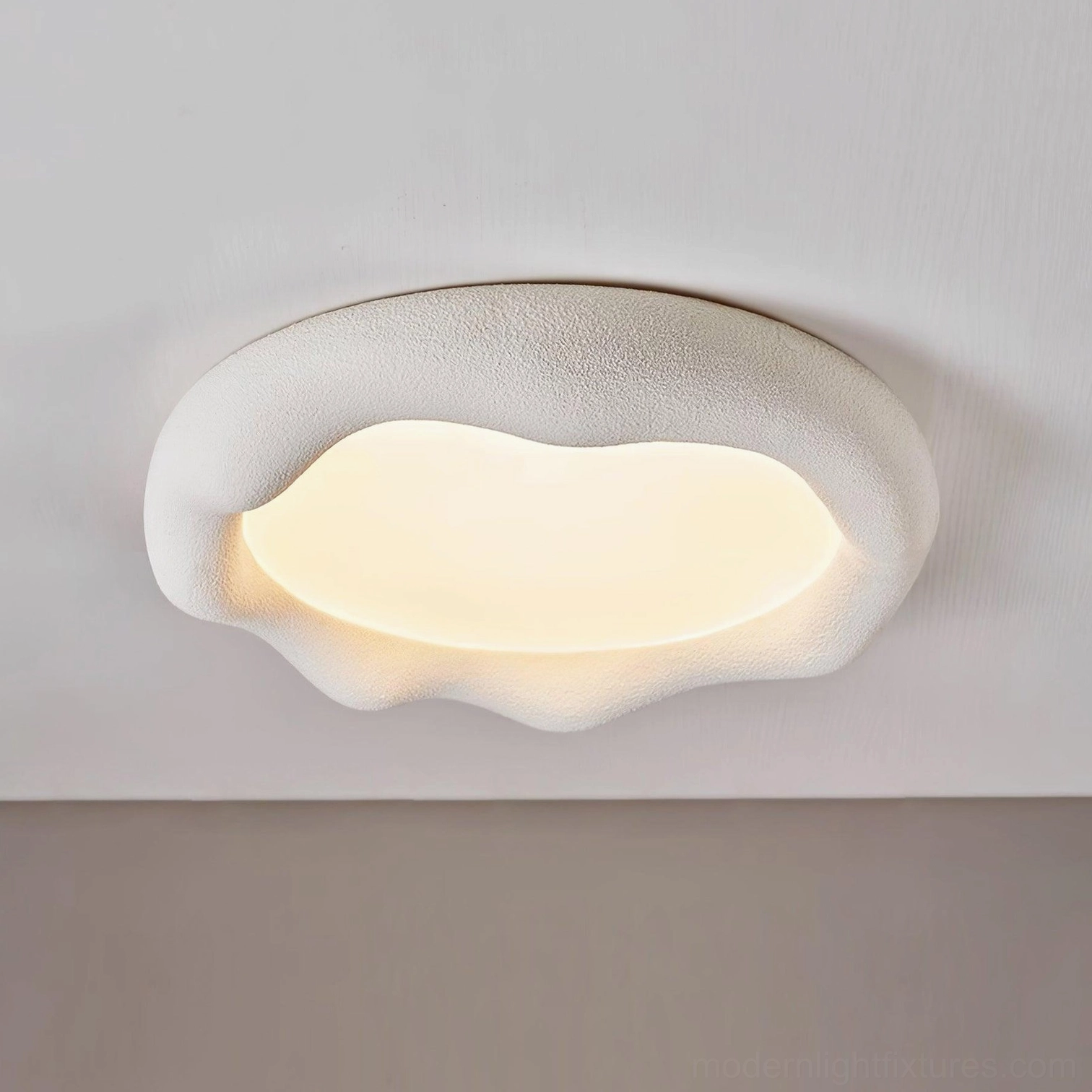 White cloud ceiling light fixture premium metal resin fiberglass construction quality