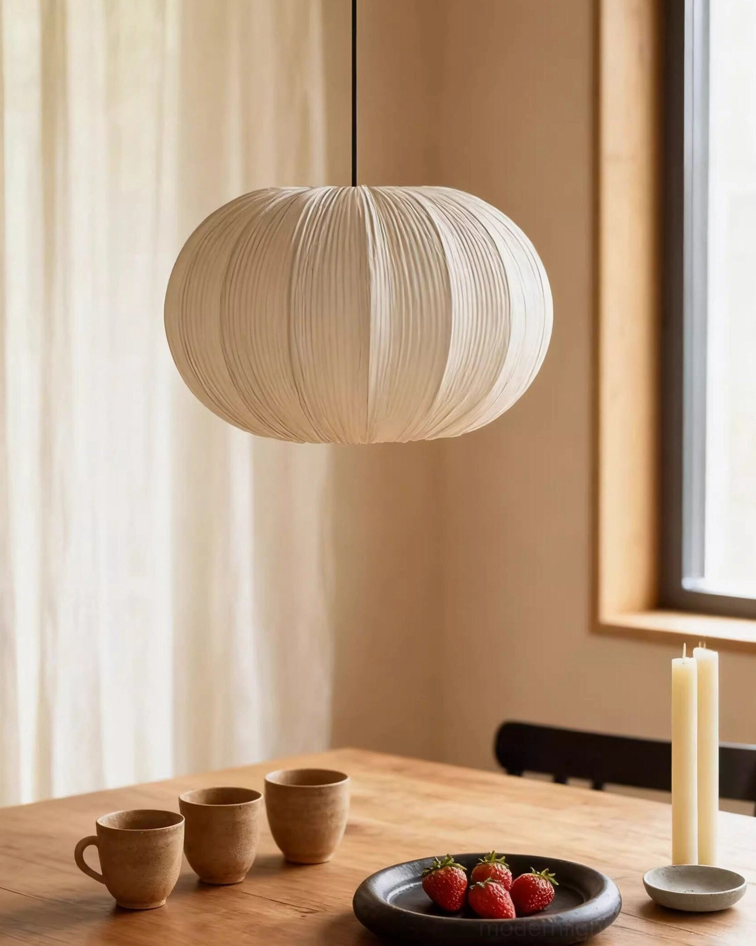 Elunor pendant light black canopy and adjustable cord system, 1.5m cord length, installation detail