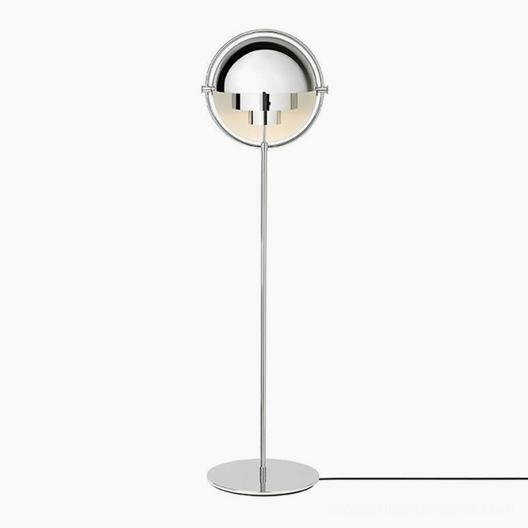 Elvira floor lamp Chrome finish sleek contemporary metal sphere design available