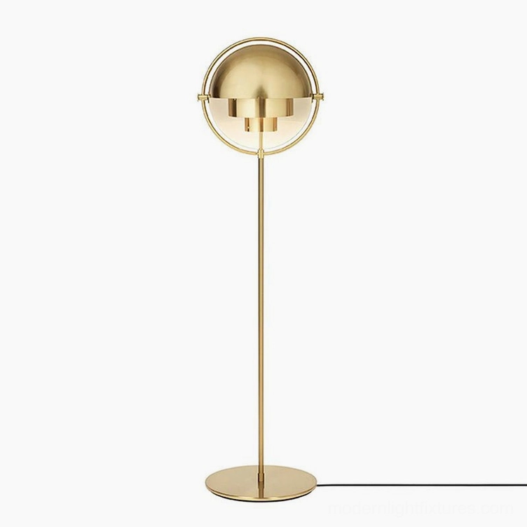 Elvira floor lamp Chrome and White finish variation modern lighting design available