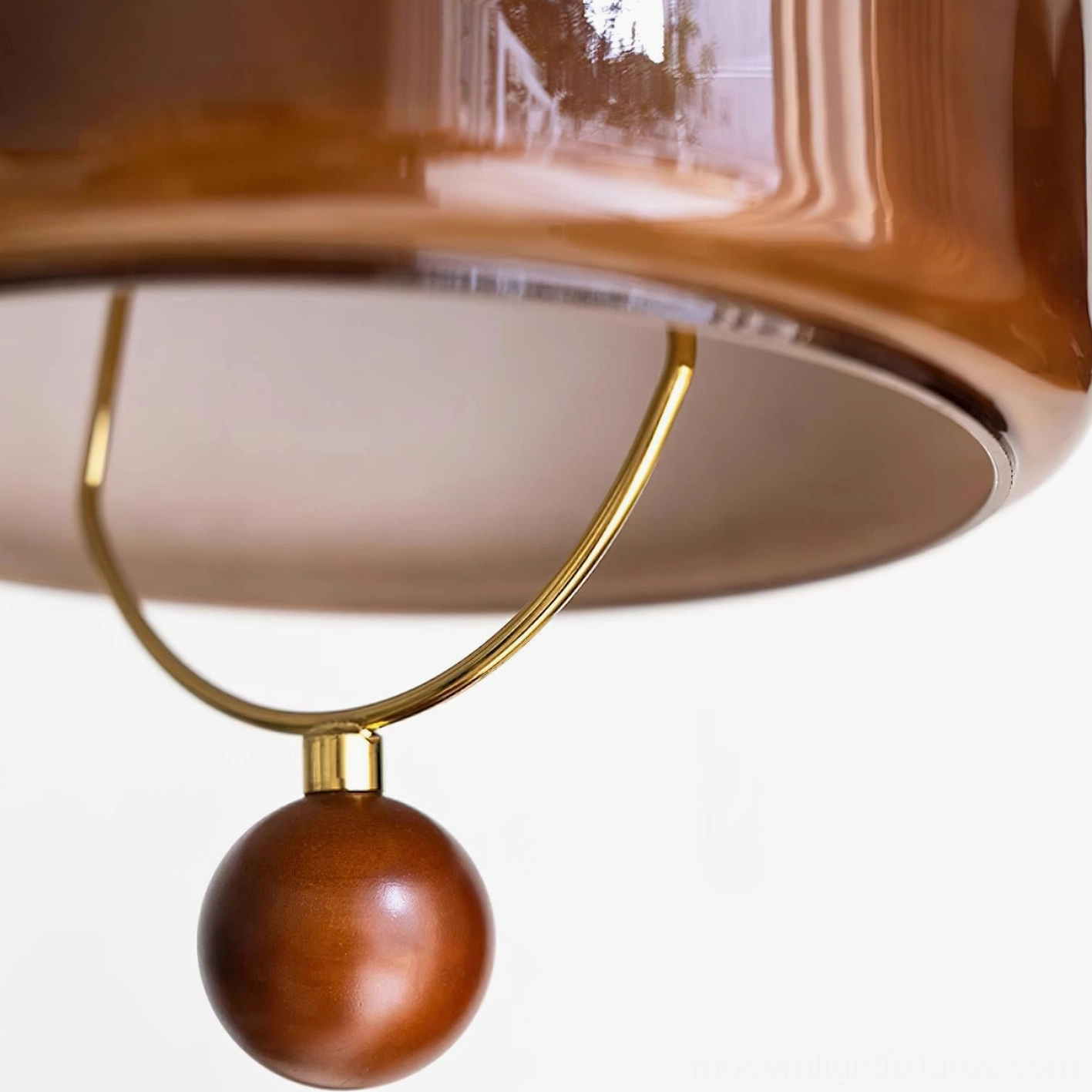 Enda retro glass dome pendant light suspended with adjustable cord showing practical design functionality