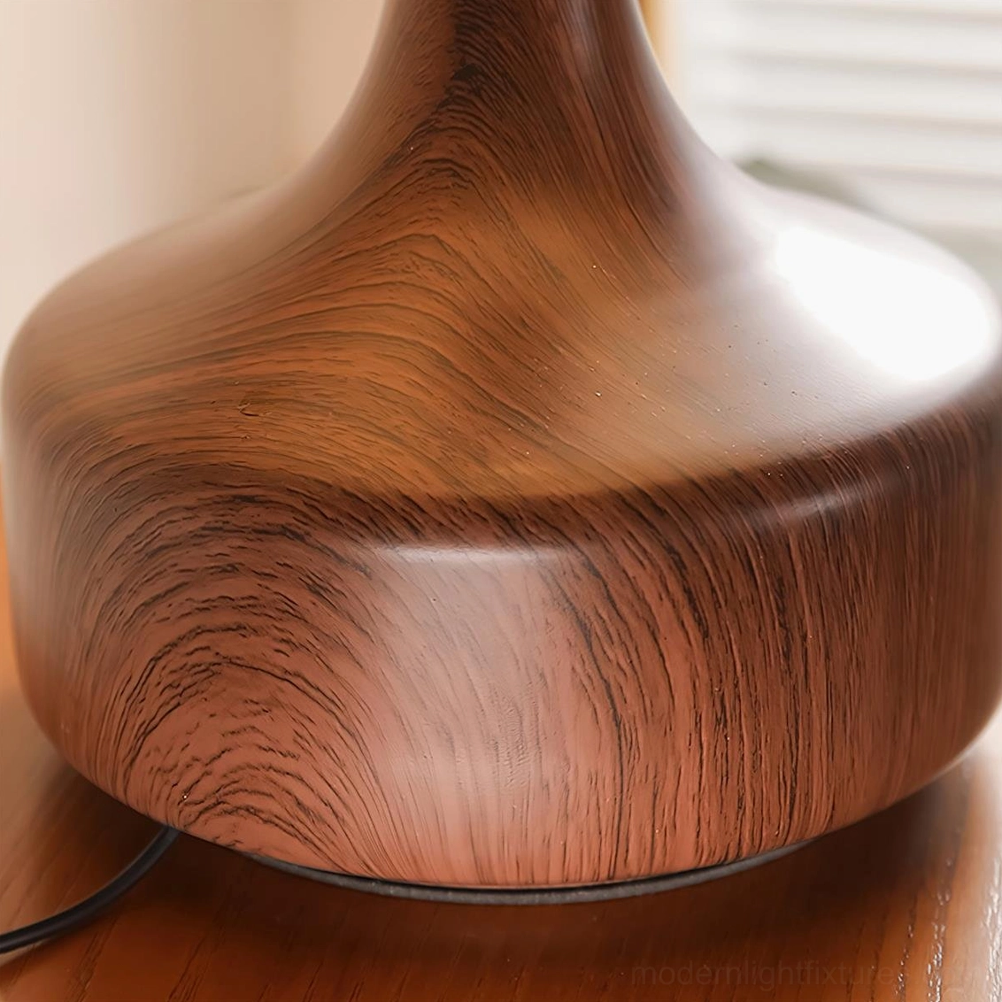 Enora parchment shade table lamp in contemporary minimalist room setting