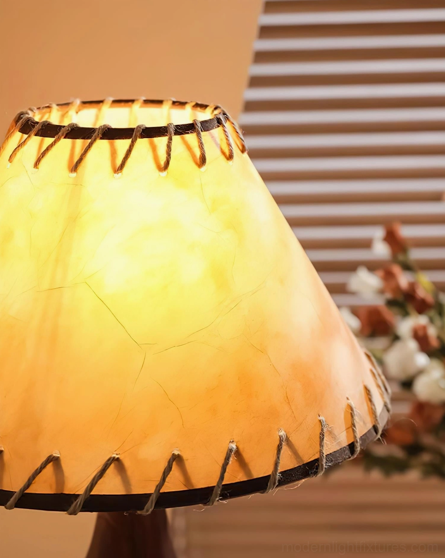 Enora walnut color table lamp for modern and vintage interior design