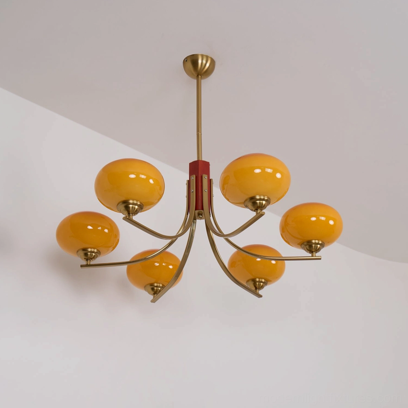 Fabio chandelier with LED bulb compatibility showing energy efficient modern lighting option