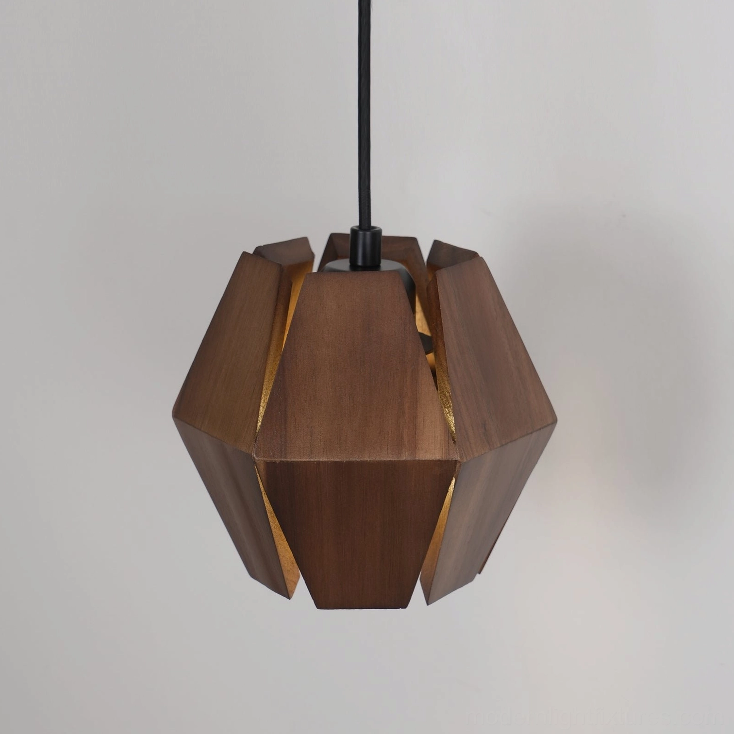 Faceted wood sconce LED-compatible dimmer-friendly contemporary architectural fixture