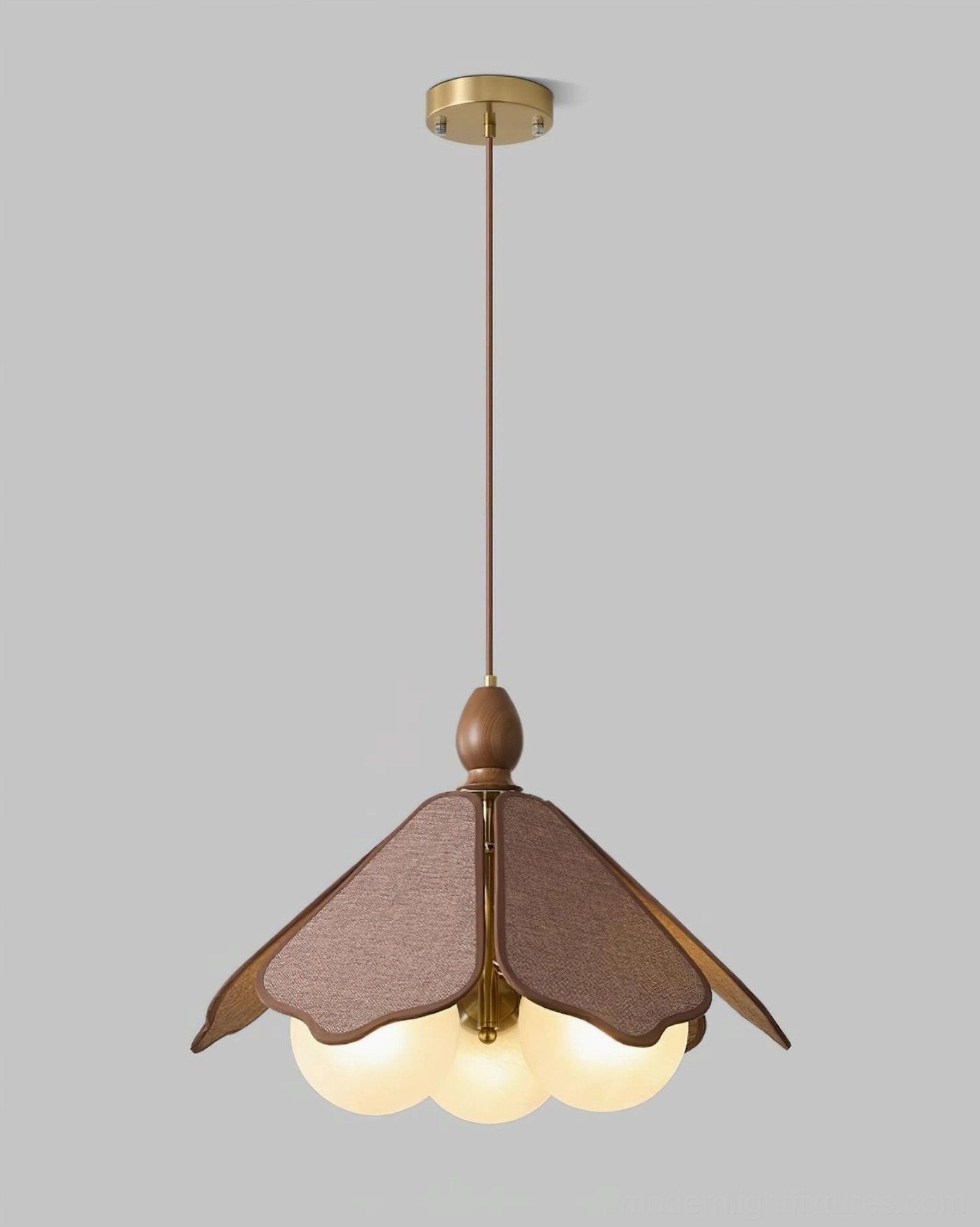 Feyora modern organic pendant lamp three frosted glass bulbs warm illumination detail