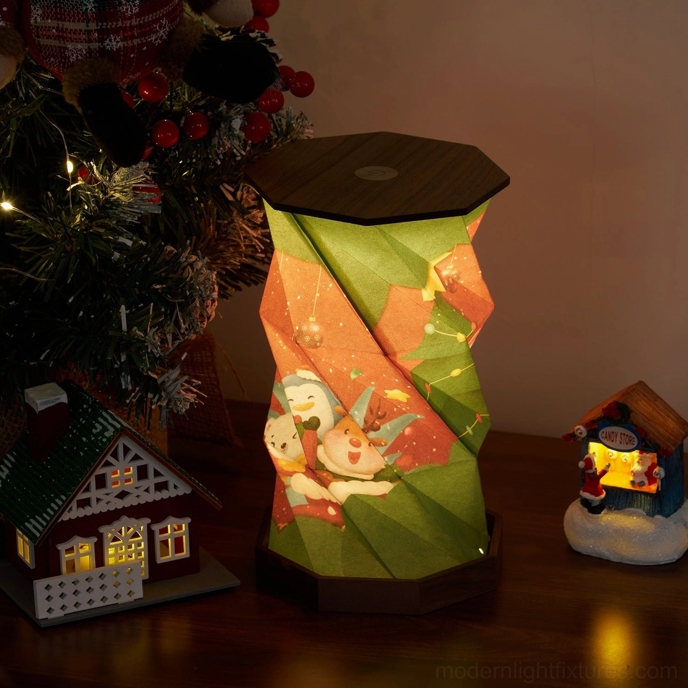 Fida Fold Paper Table Lamp Japanese origami heritage paper folding art combined with contemporary functional lighting design