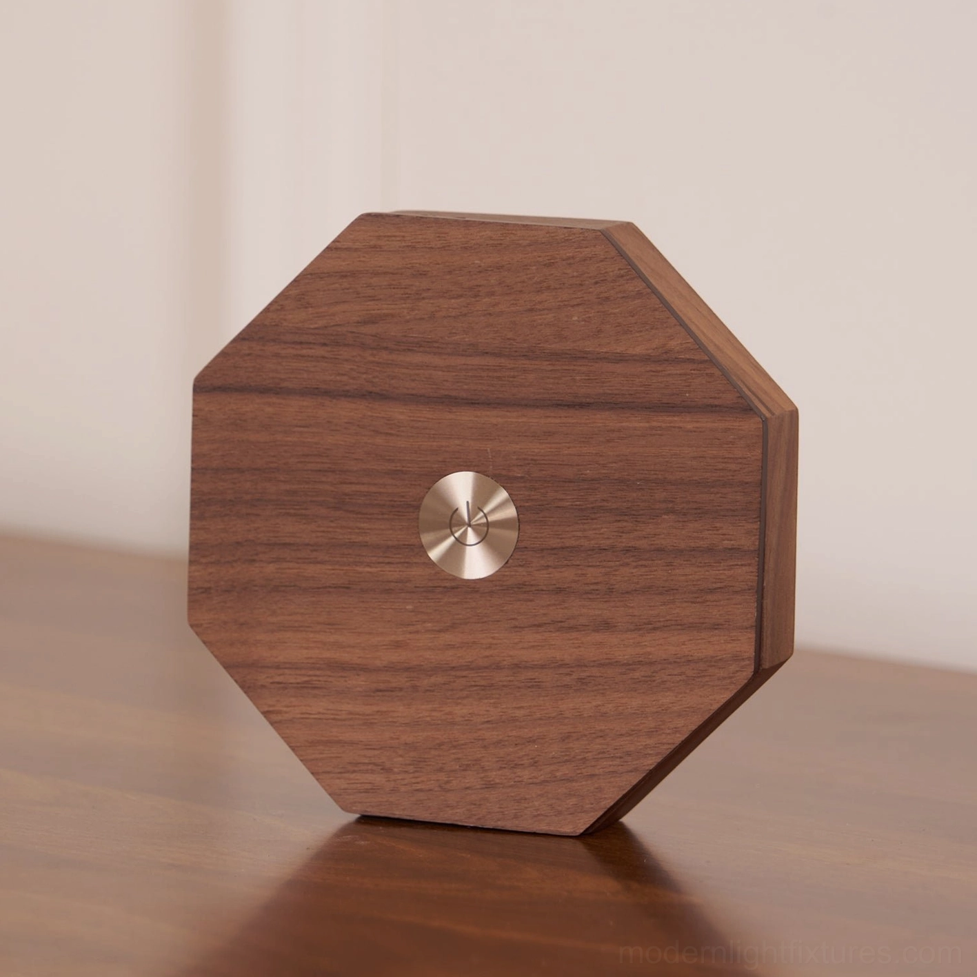 Fida Fold Paper Table Lamp walnut color wood base paired with premium DuPont paper shade material and craftsmanship detail