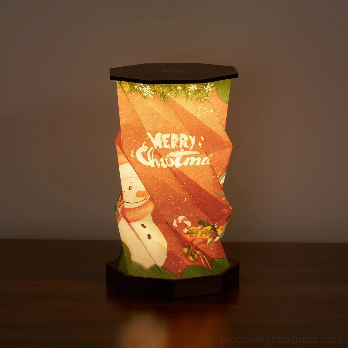 Fida Fold Paper Table Lamp red color option making bold statement for design-forward eclectic and modern interiors