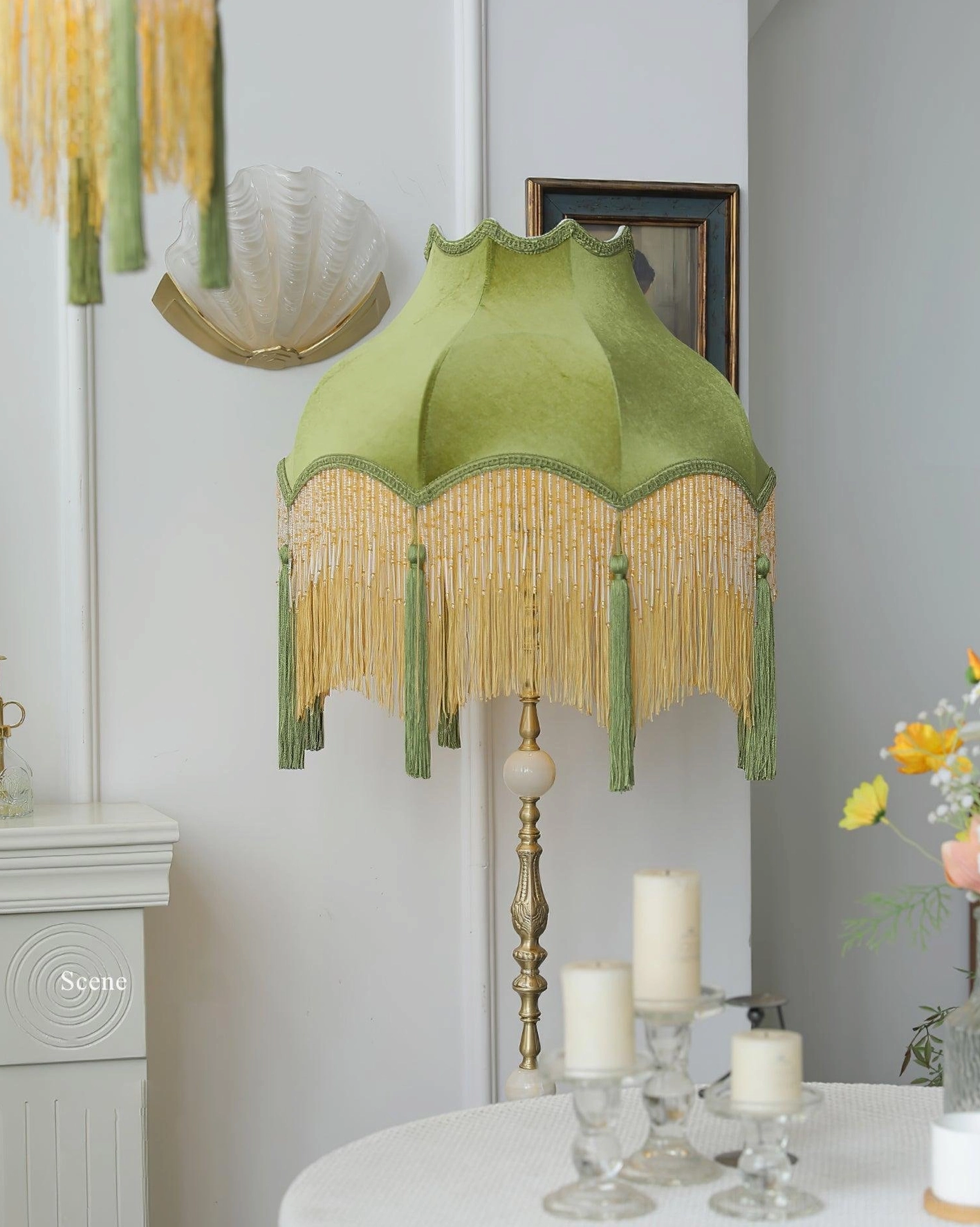 Fina Tassel Floor Lamp transitional style floor lighting with contemporary interior