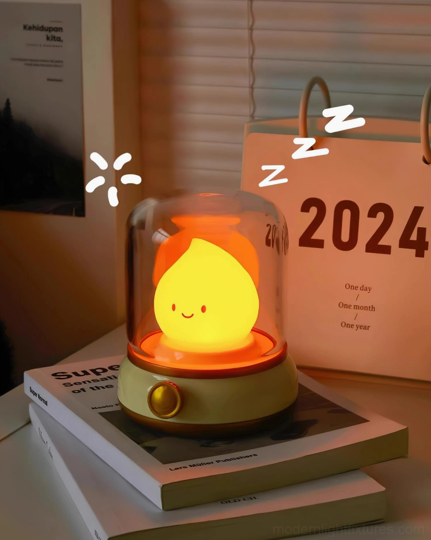 Flame LED warm white 3000K color temperature, sleep-friendly illumination, circadian rhythm support