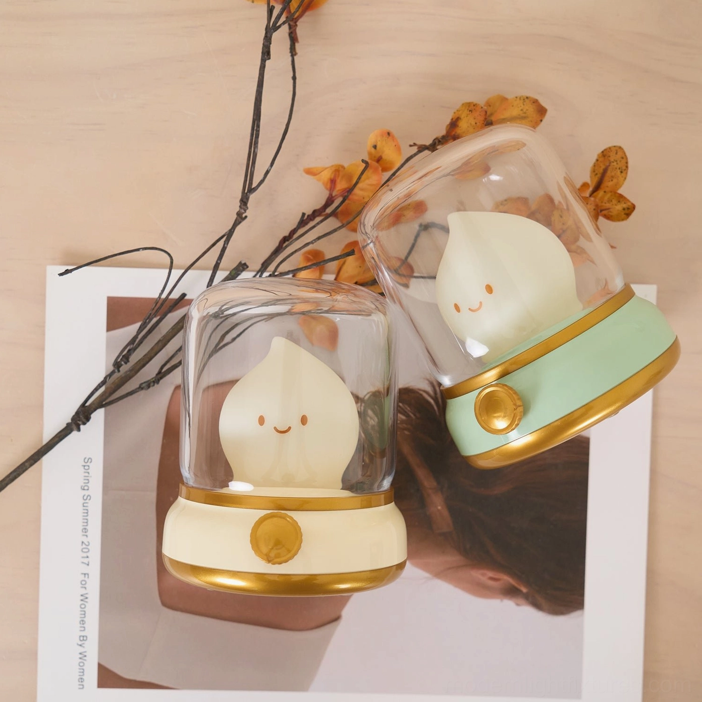 Flame LED Japandi aesthetic, contemporary minimalist design, warm natural light philosophy