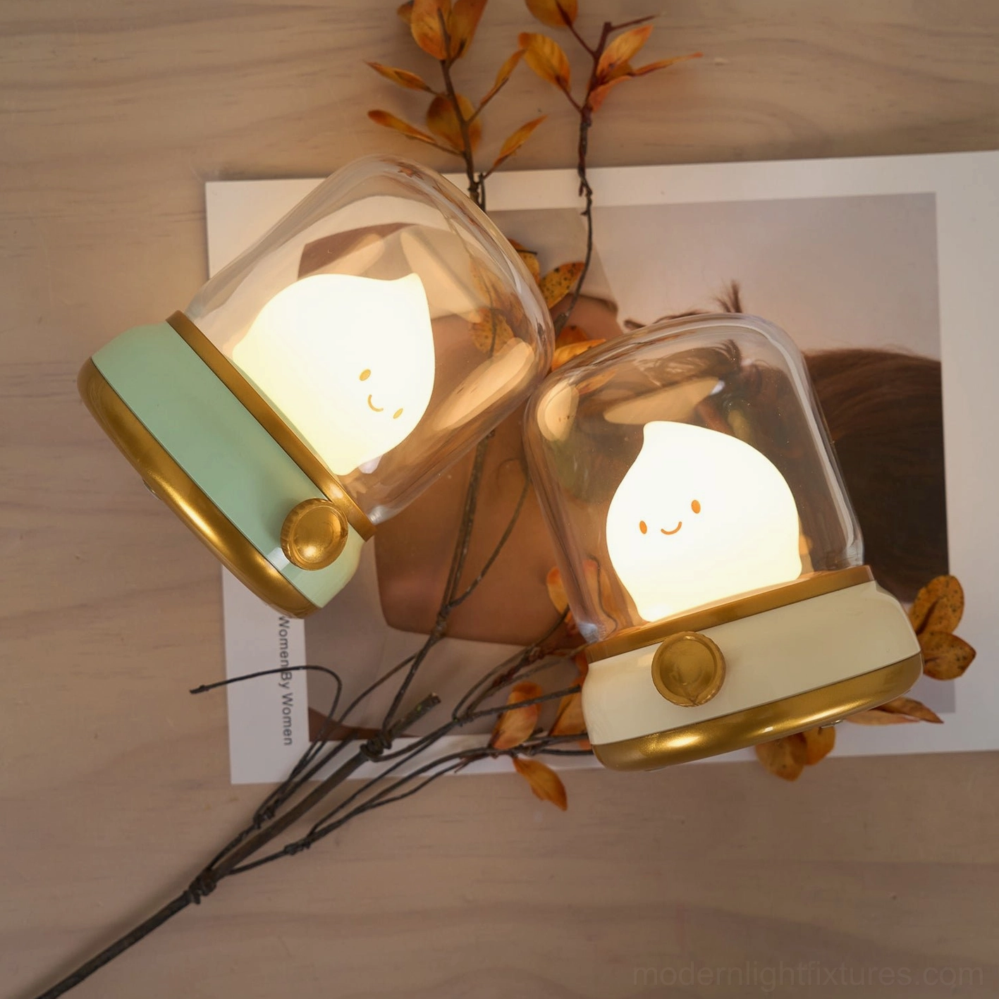 Flame LED no batteries no app required, simple analog control, intuitive tactile interface design